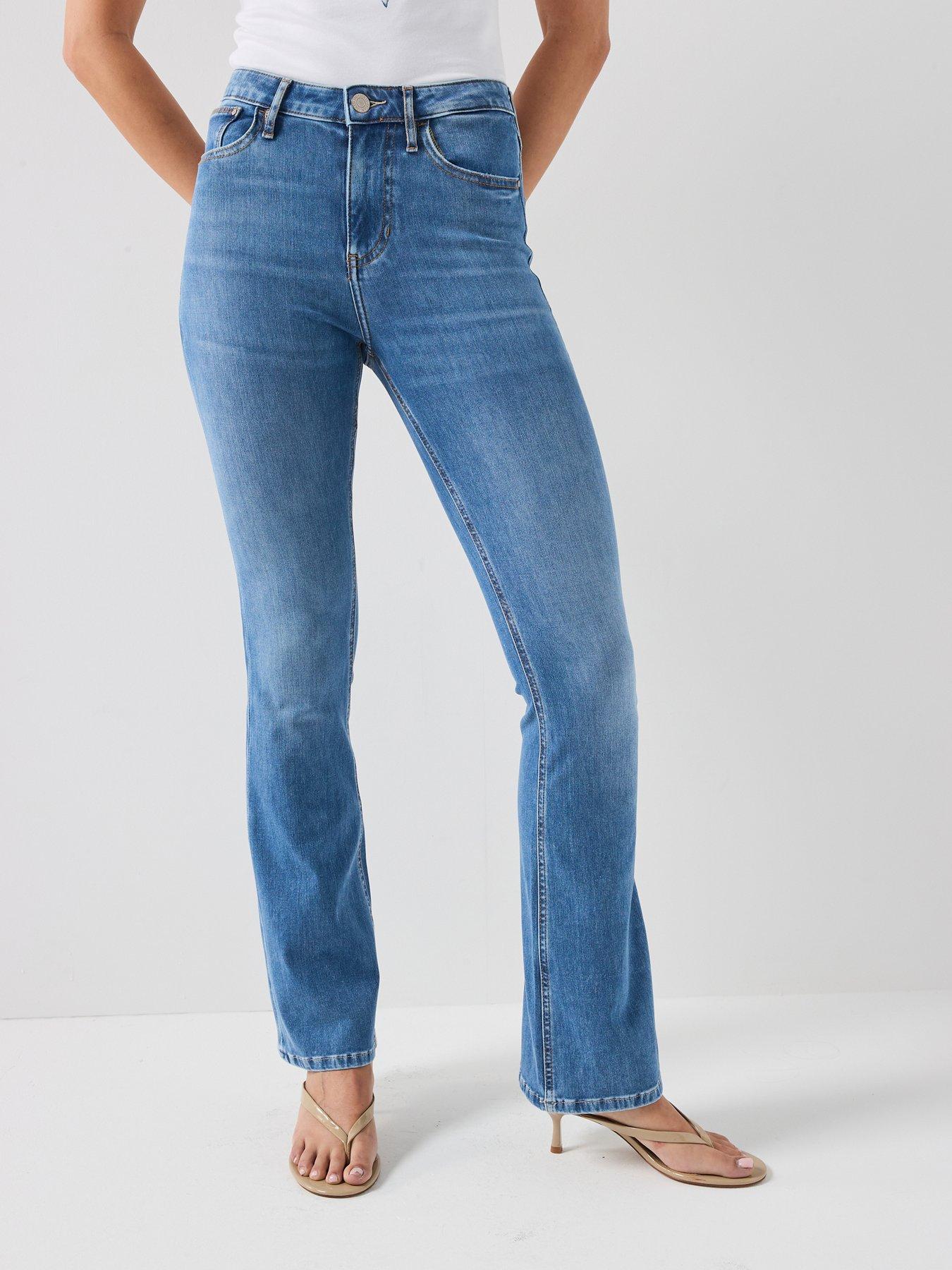 Guess Sexy Flare Jeans, Blue, Size 32, Women