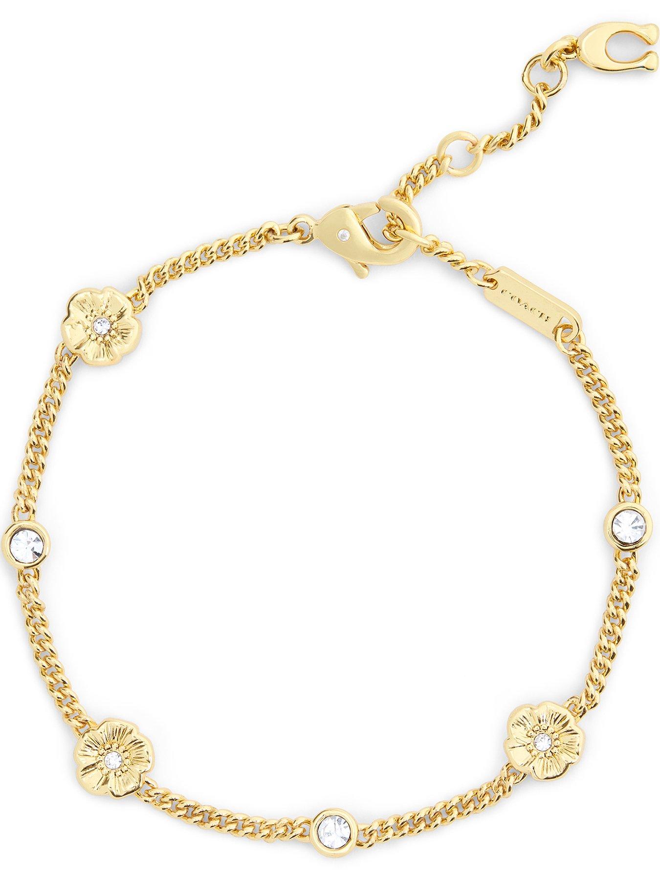 COACH Textured Tearose Flex Bracelet - Gold