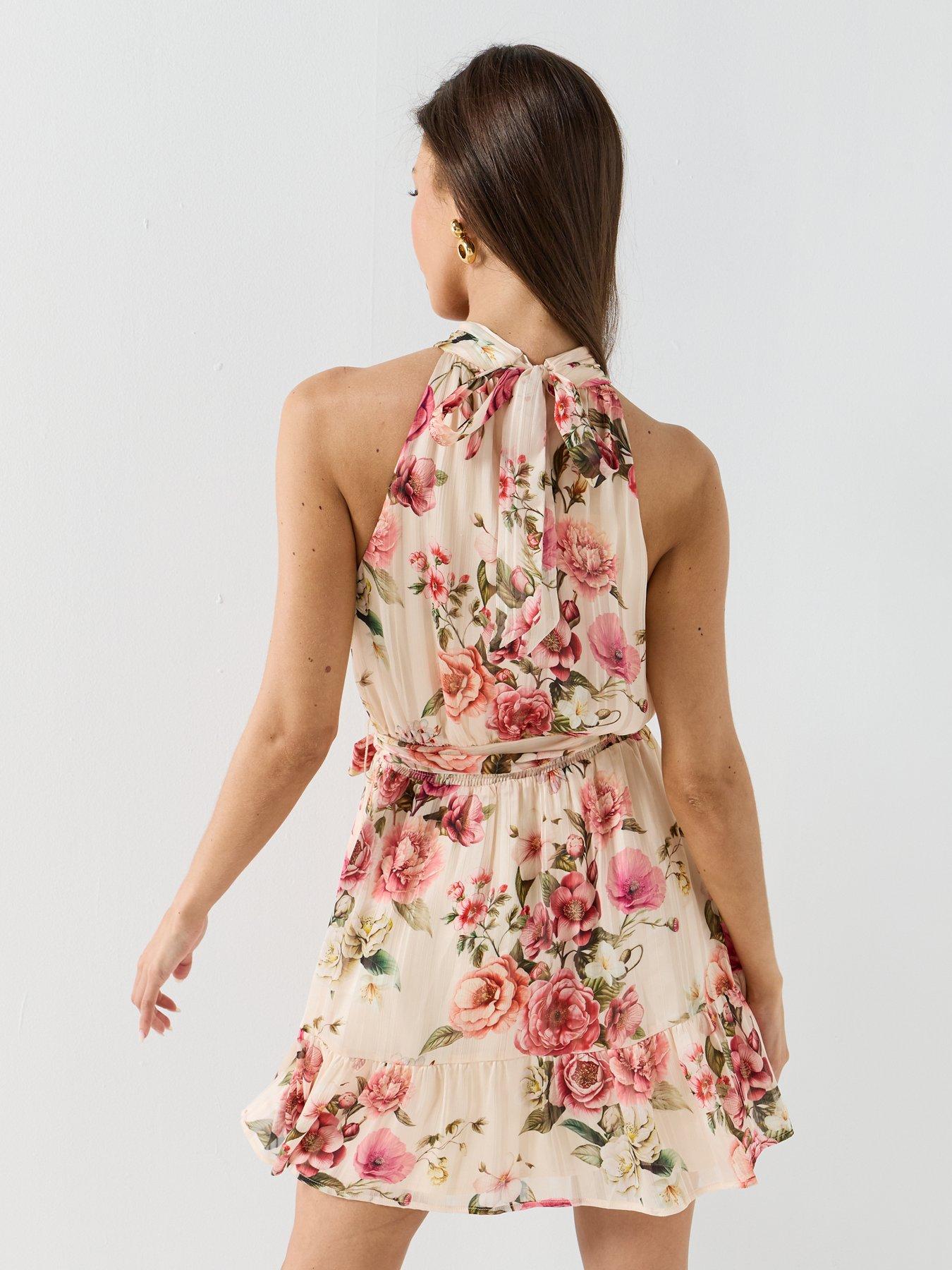 guess floral halter dress Daniele Halterneck - Pink color_Rose