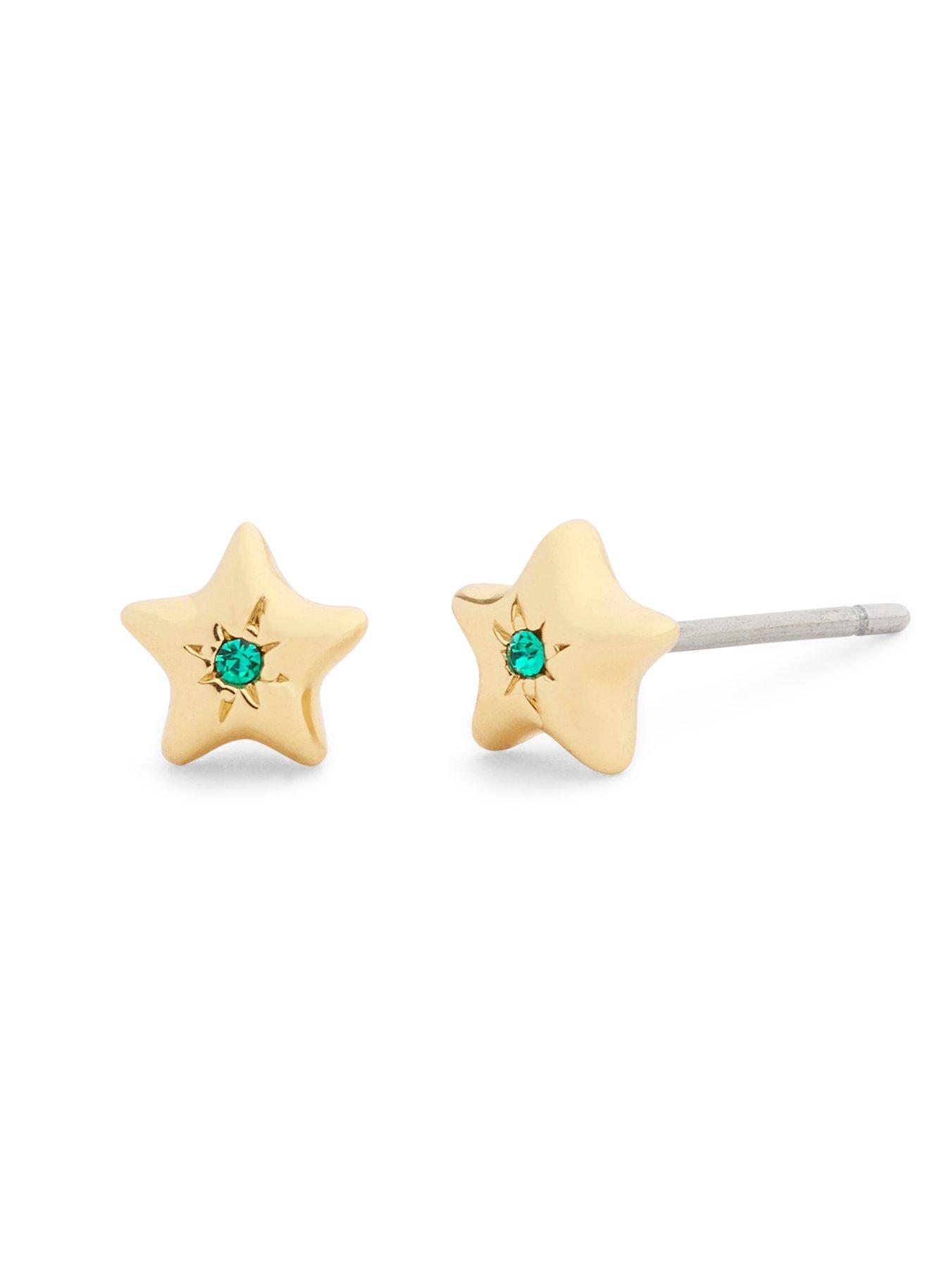 Image 2 of 3 of COACH Star Cluster Charm Necklace &amp; Earrings Set - Green
