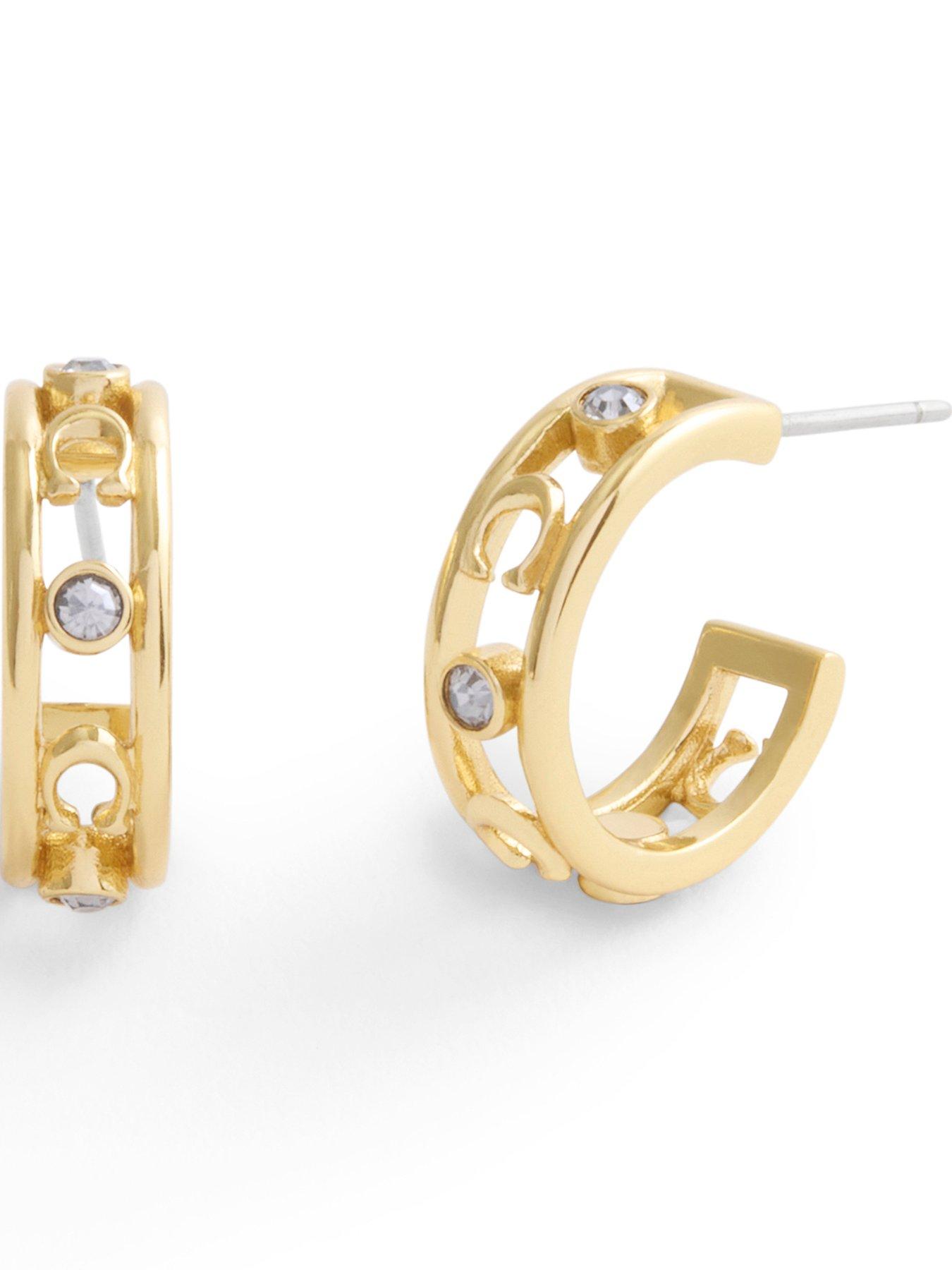 COACH Open C Hoop Earrings - Gold
