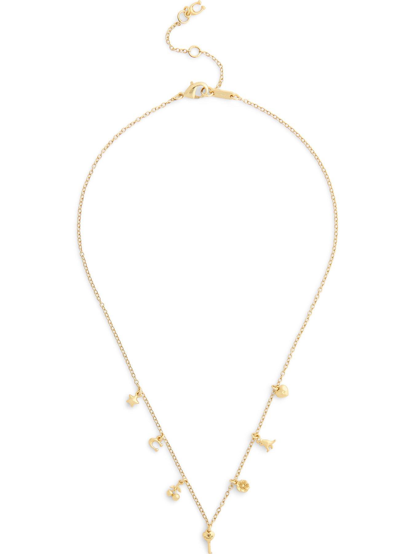 COACH Classic Mini Charm Necklace - Gold