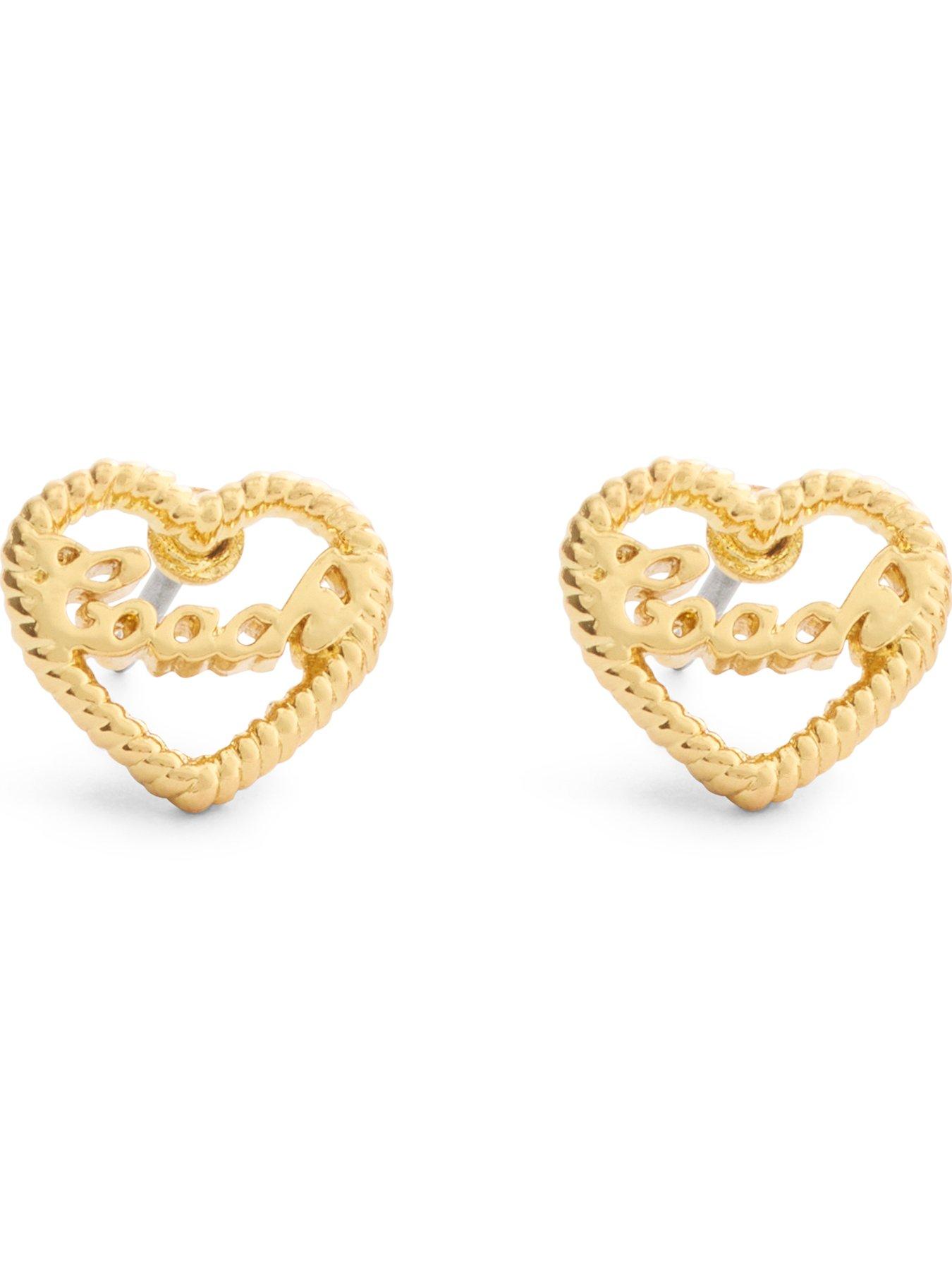 COACH Heart Studs - Gold