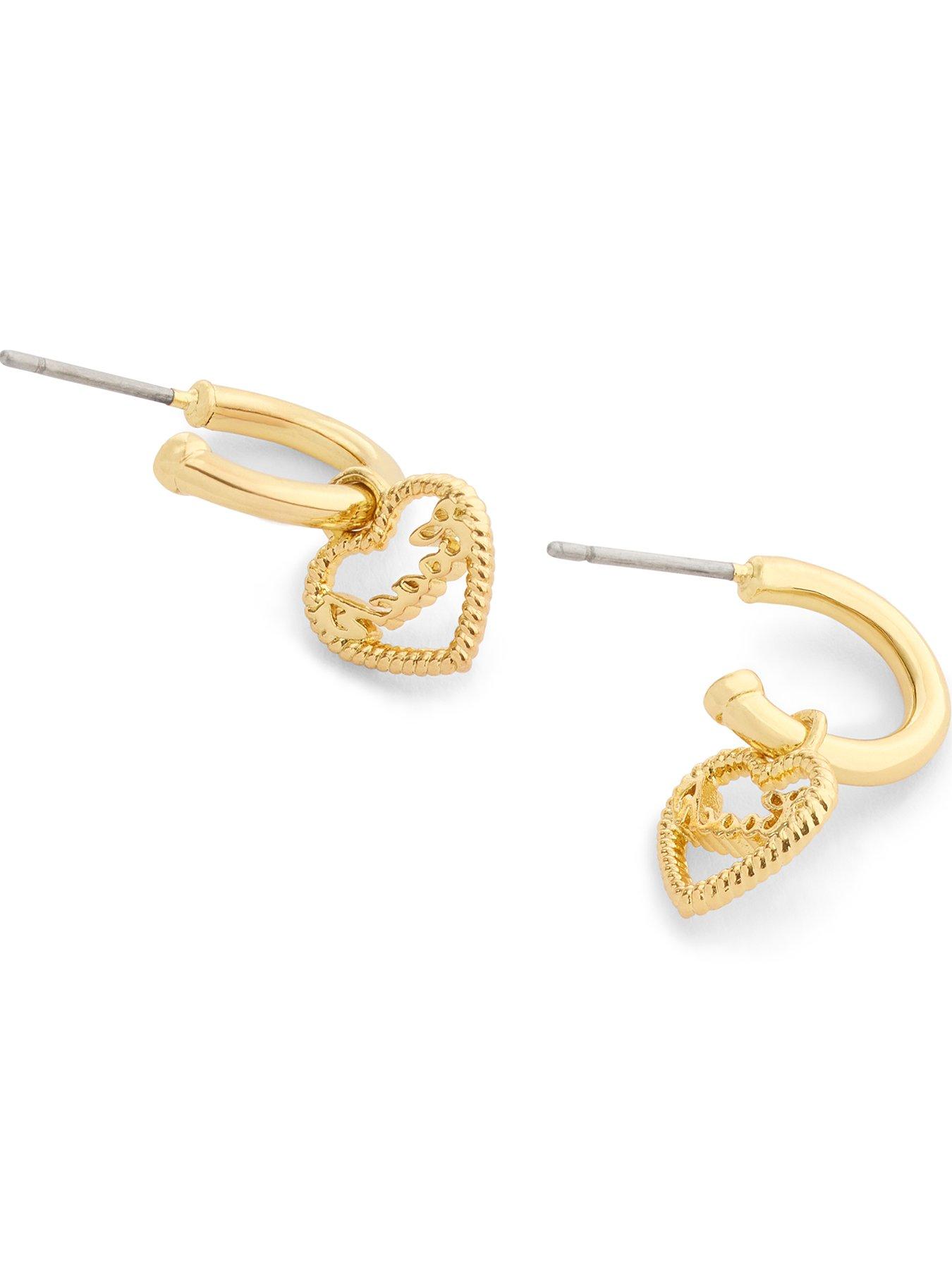 Image 3 of 3 of COACH Heart Studs - Gold