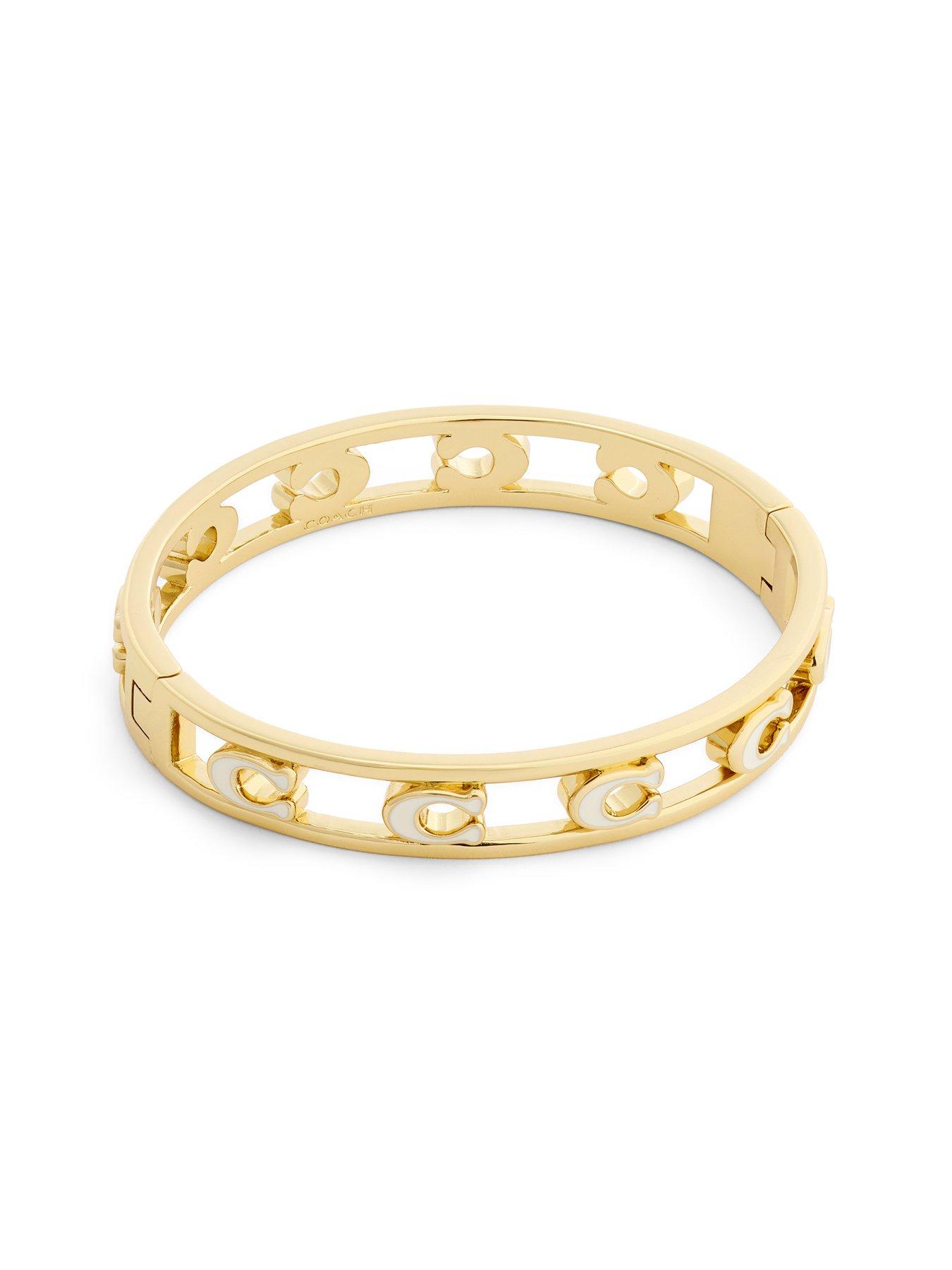 Image 2 of 4 of COACH Open Enamel C Hinged Bangle - Cream
