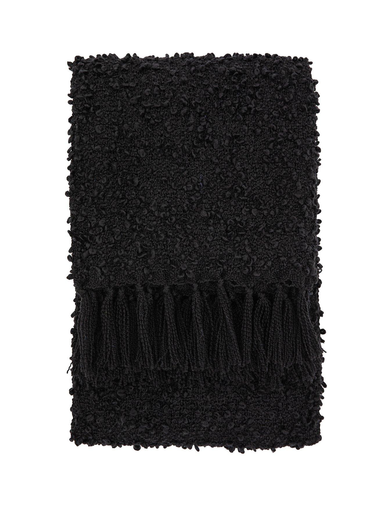 Gallery Direct Bologna Throw Black 1300x1700mm