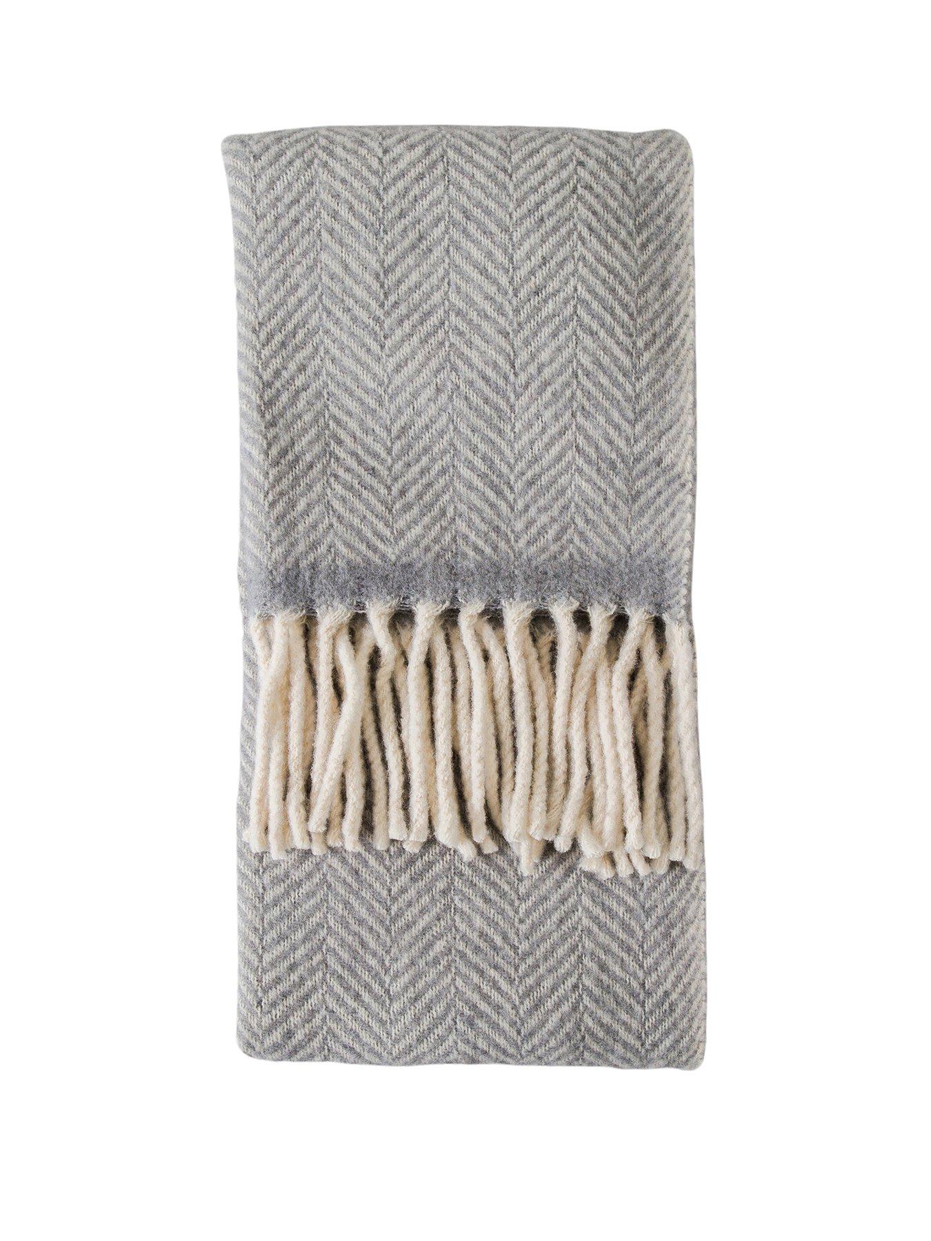 Image 1 of 2 of Gallery Direct Wool Throw Grey 130x170cm