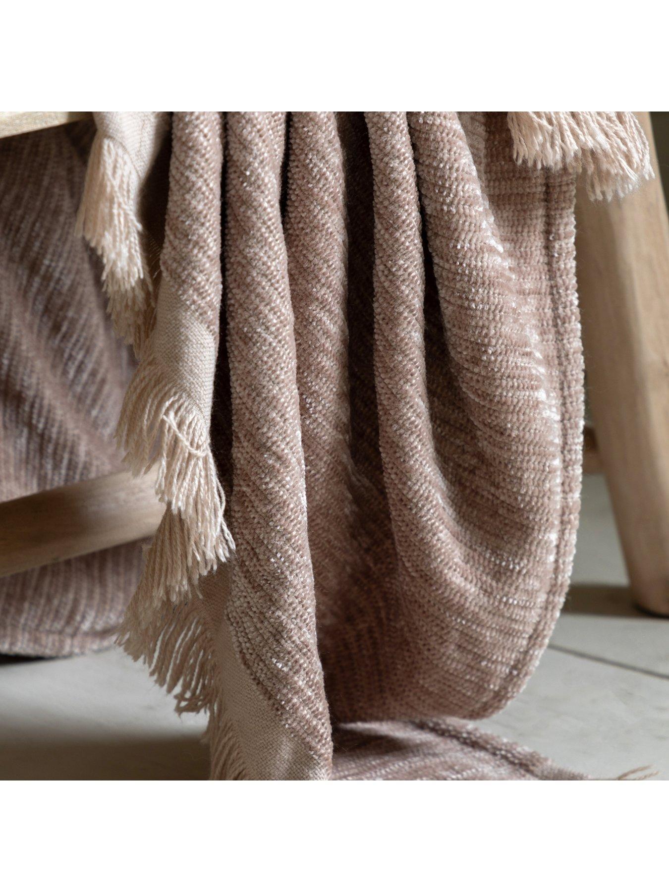 Image 3 of 3 of Gallery Direct Willow Chenille Throw Natural 130x170cm