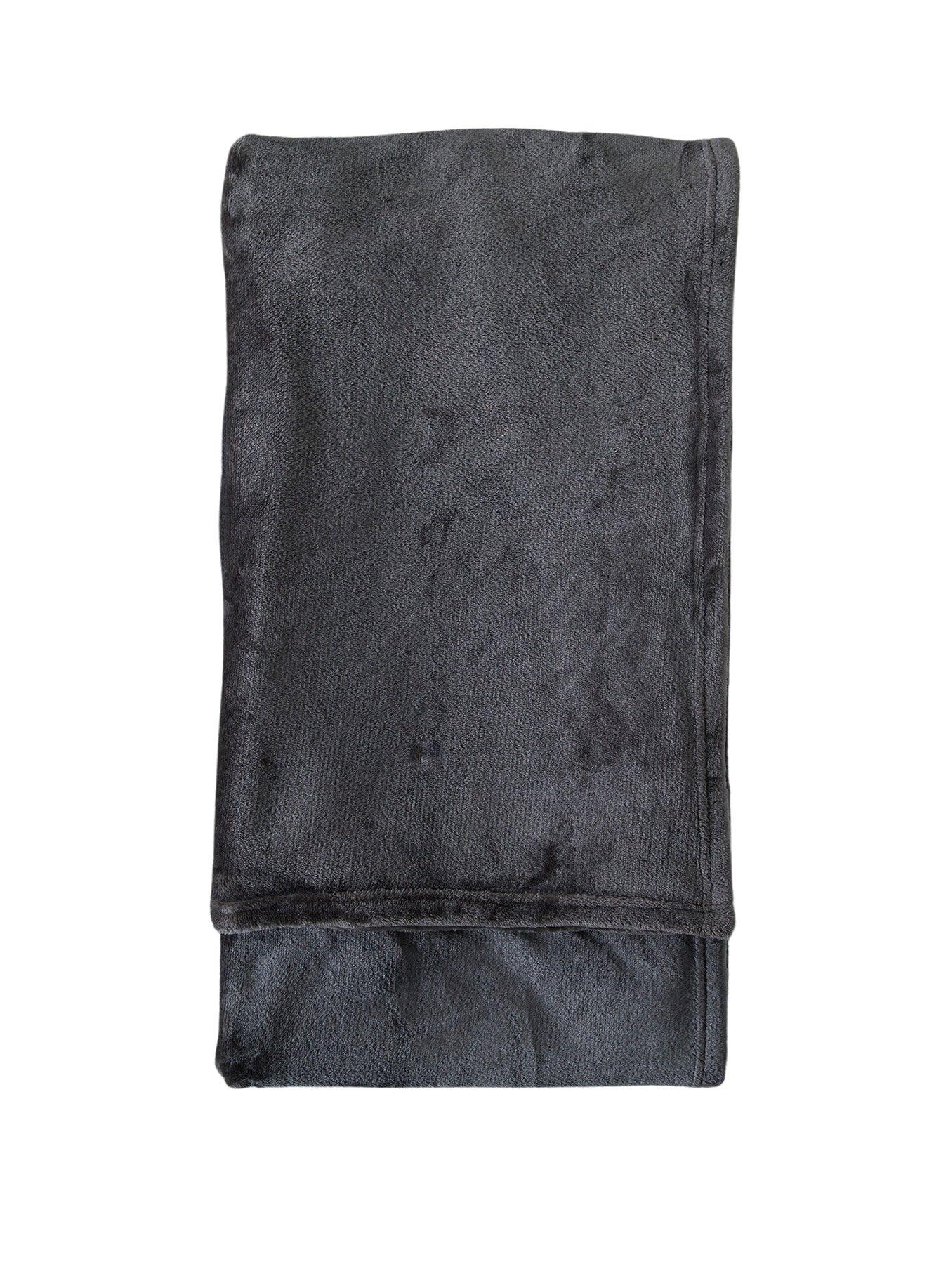Gallery Rolled Flannel Fleece Charcoal 1400x1800mm