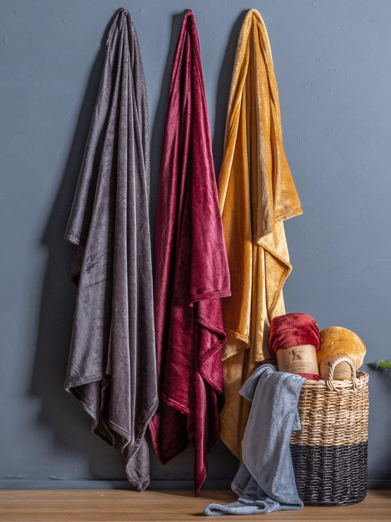 Image 1 of 2 of Gallery Direct Rolled Flannel Fleece Ink 1400x1800mm