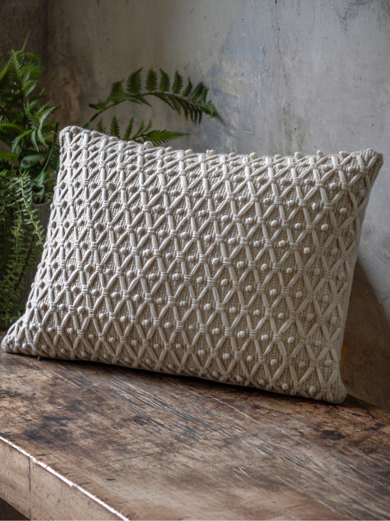 Image 1 of 4 of Gallery Direct Cheslyn Woven Cushion Cream 350x500mm