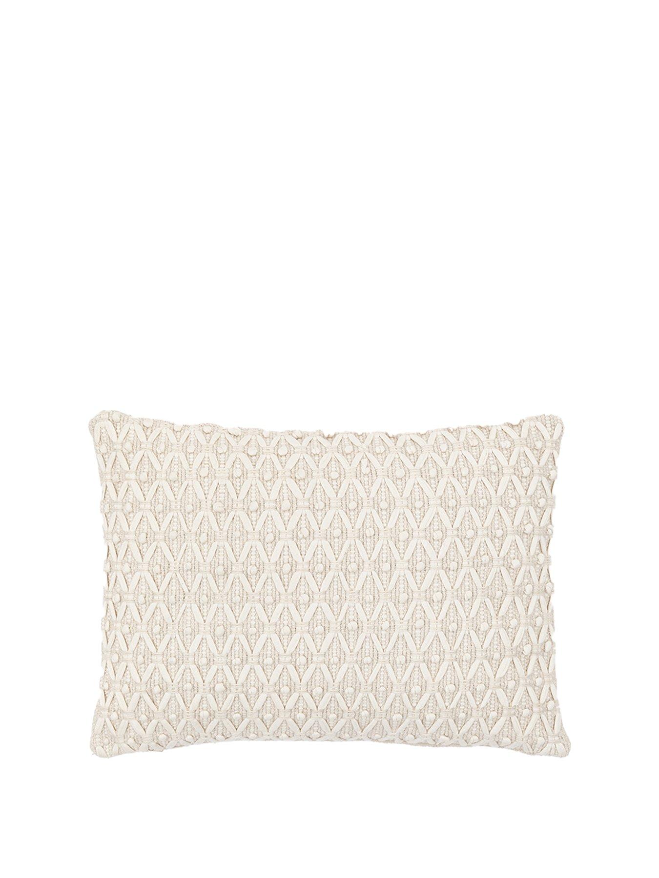 Image 2 of 4 of Gallery Direct Cheslyn Woven Cushion Cream 350x500mm