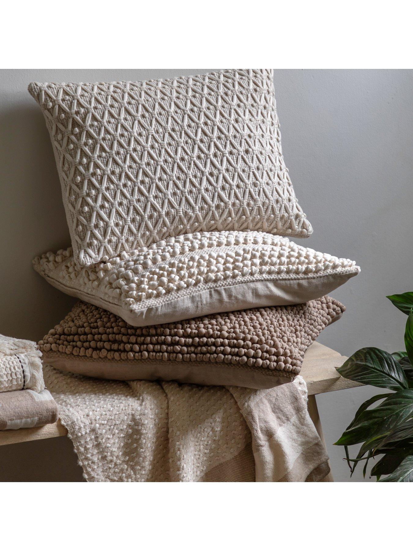 Image 3 of 4 of Gallery Direct Cheslyn Woven Cushion Cream 350x500mm