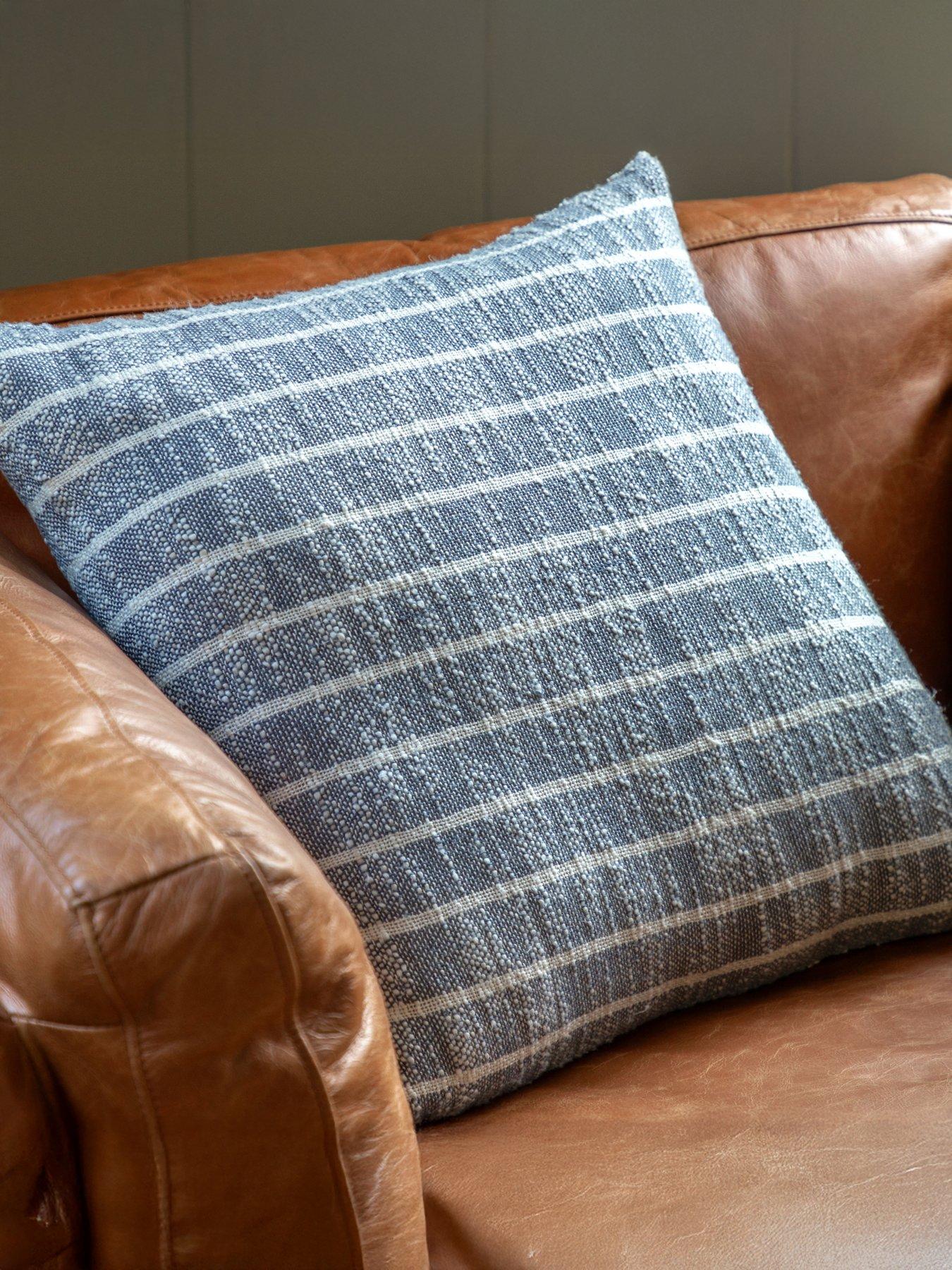 Gallery Direct Melford Stripe Cushion Ink 450x450mm