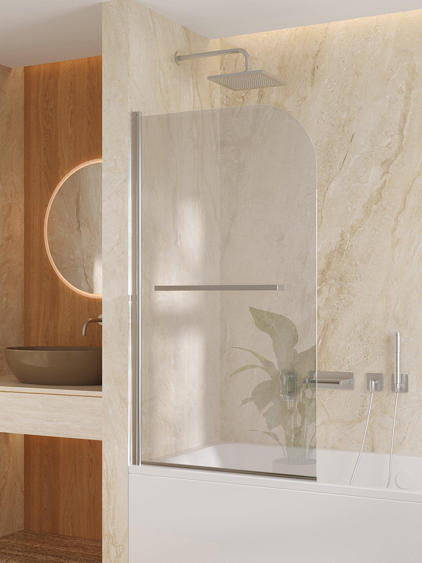 Living and Home 180 Degree Rotation Over Bath Shower Screen | Very