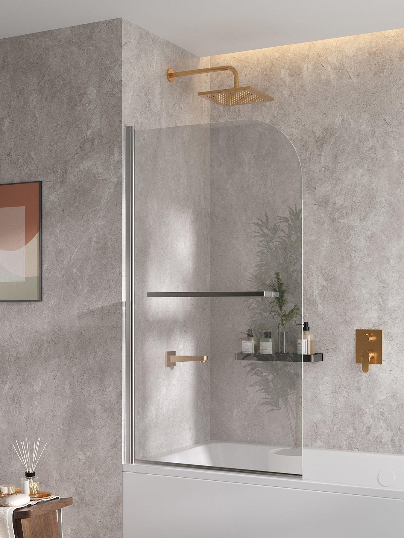 Living and Home 180 Degree Rotation Over Bath Shower Screen | Very
