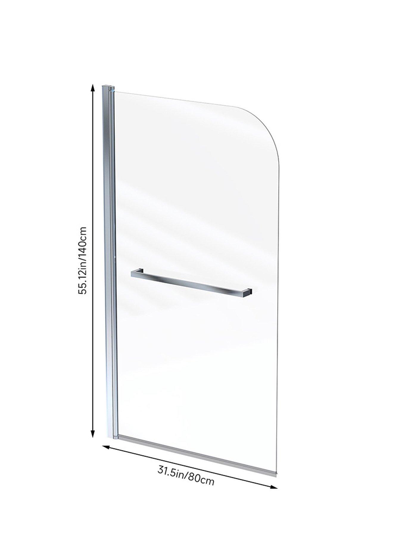 Living and Home 180 Degree Rotation Over Bath Shower Screen | Very