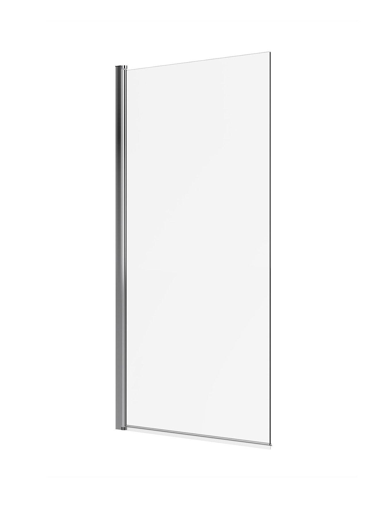 Living and Home Transparent Glass 180 Degree Rotating Shower Screen 80* ...