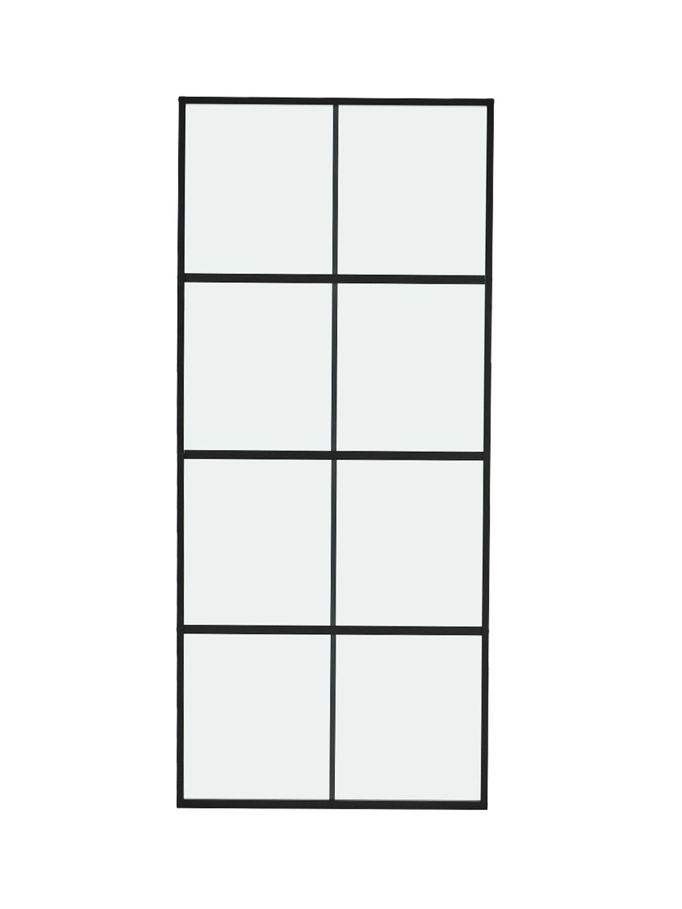 Image 4 of 7 of Living and Home 4 Lites Clear Glass Sliding Barn Door with 6ft Hardware Kit