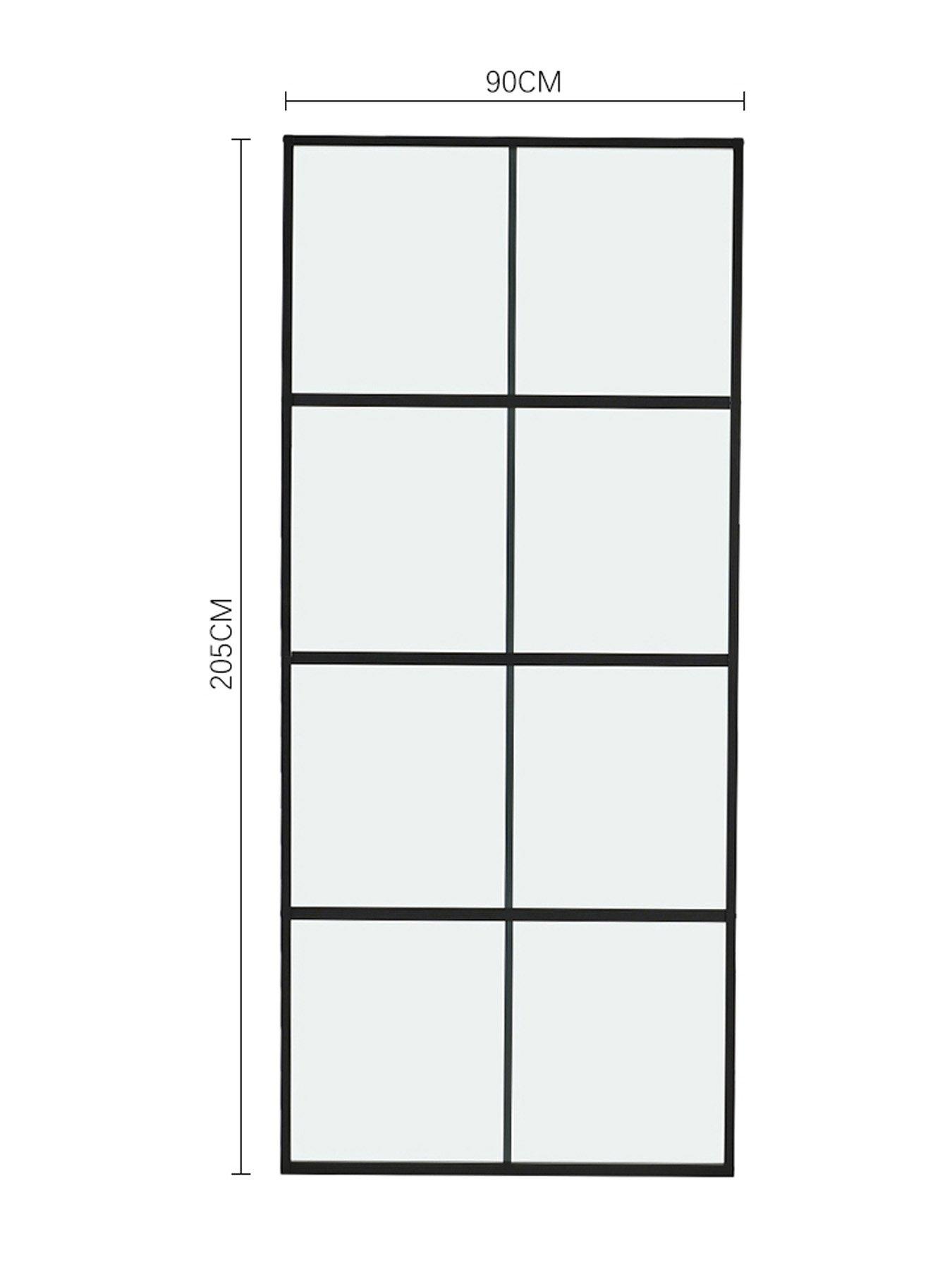 Image 7 of 7 of Living and Home Frosted Glass Sliding Barn Door with 6ft Hardware Kit