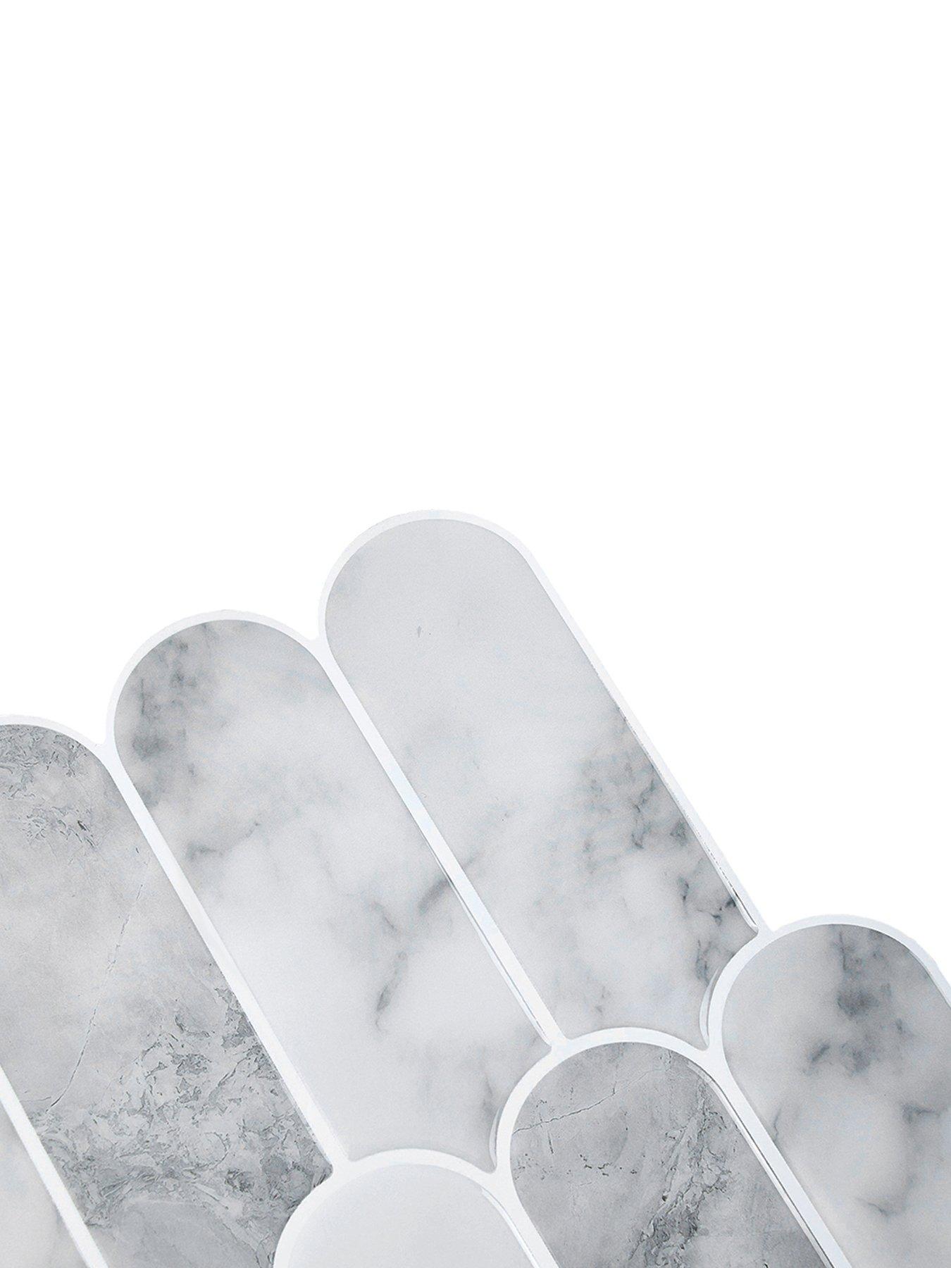 Image 6 of 7 of Living and Home 10pcs Light Grey Self-adhesive Wall Tile Stickers