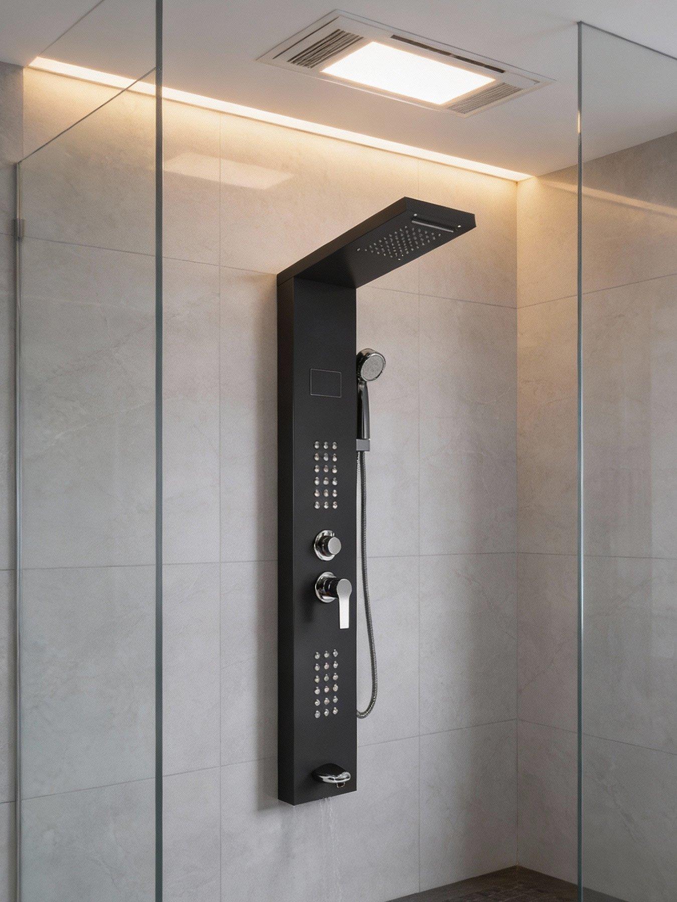 Living and Home Shower Panel with LED Temperature Display and Hand ...