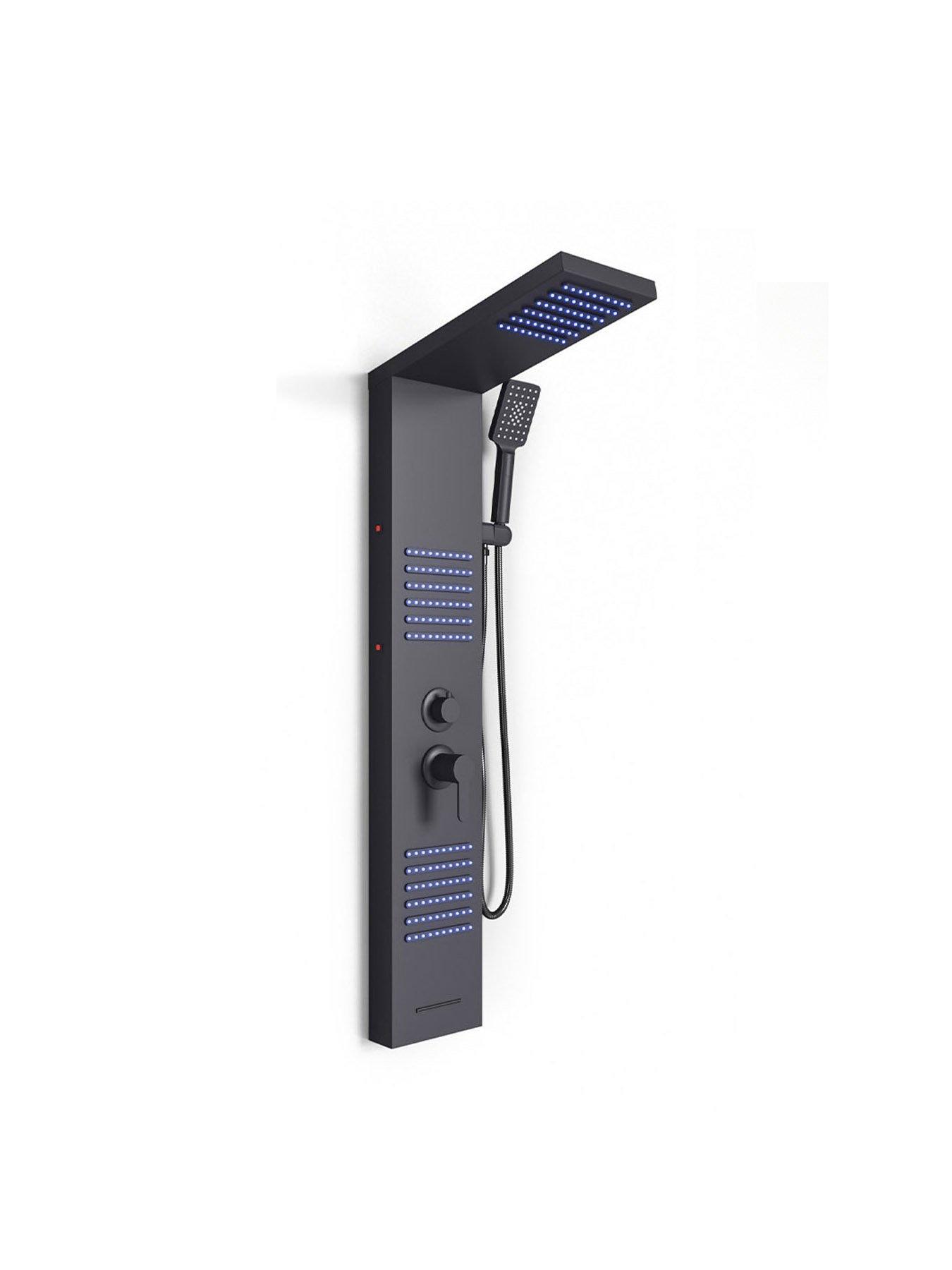 Image 3 of 6 of Living and Home Wall Mount Shower Panel Tower System with LED Lights