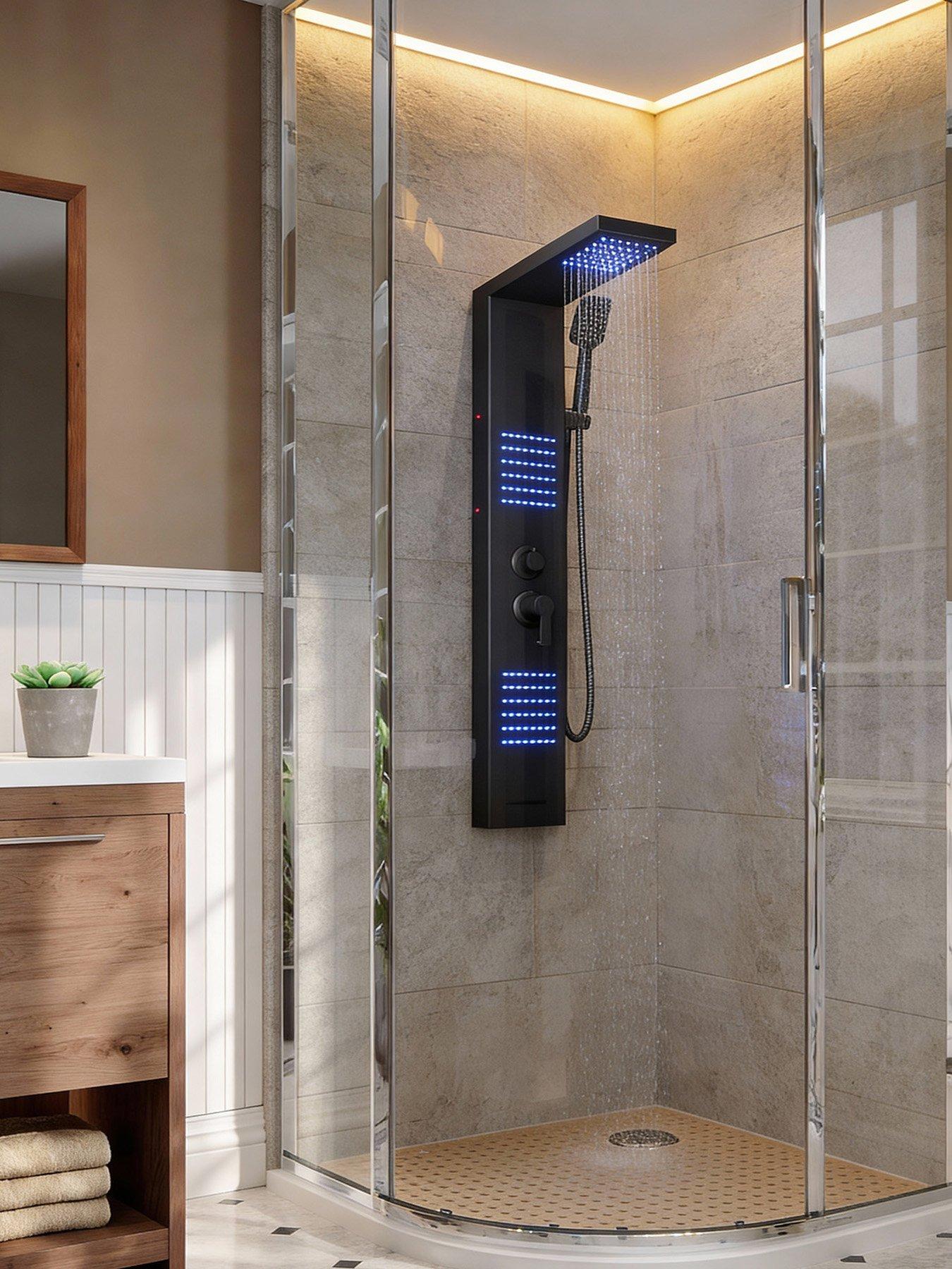 Image 4 of 6 of Living and Home Wall Mount Shower Panel Tower System with LED Lights