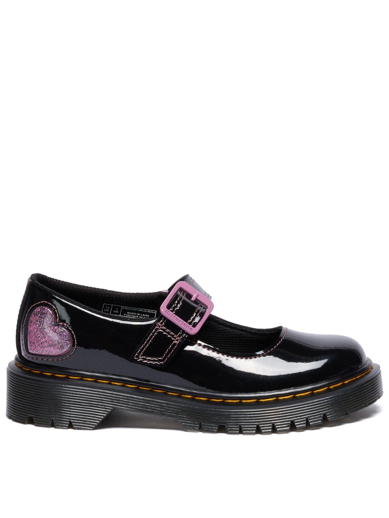 Dr Martens Junior Mj Bex J Mary Jane Black Patent Lamper
