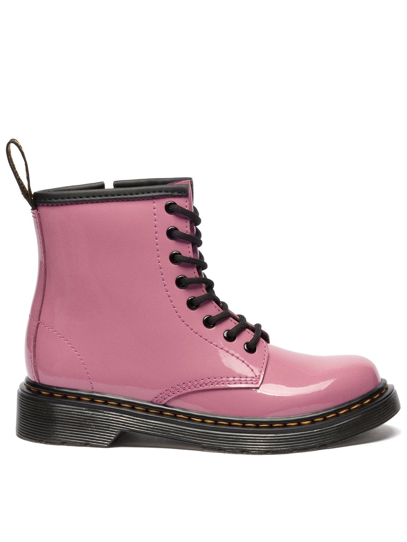 Dr Martens Junior 1460 J 8 Eye Boot Dms Pink Patent Lamper