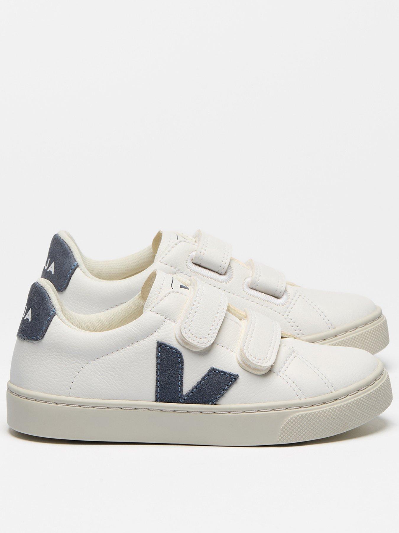 Veja: Kids Esplar Leather Trainers - Beige