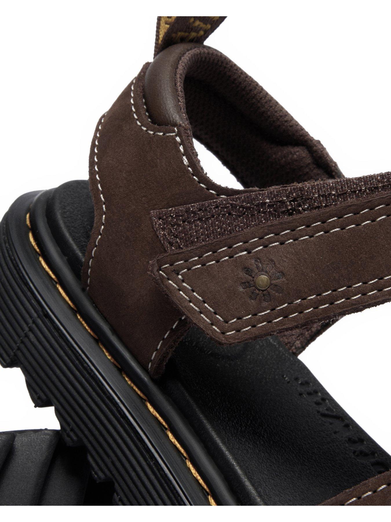 Image 6 of 7 of Dr Martens Junior Marlowe Flower J Sandal Dark Brown Tumbled Nubuck