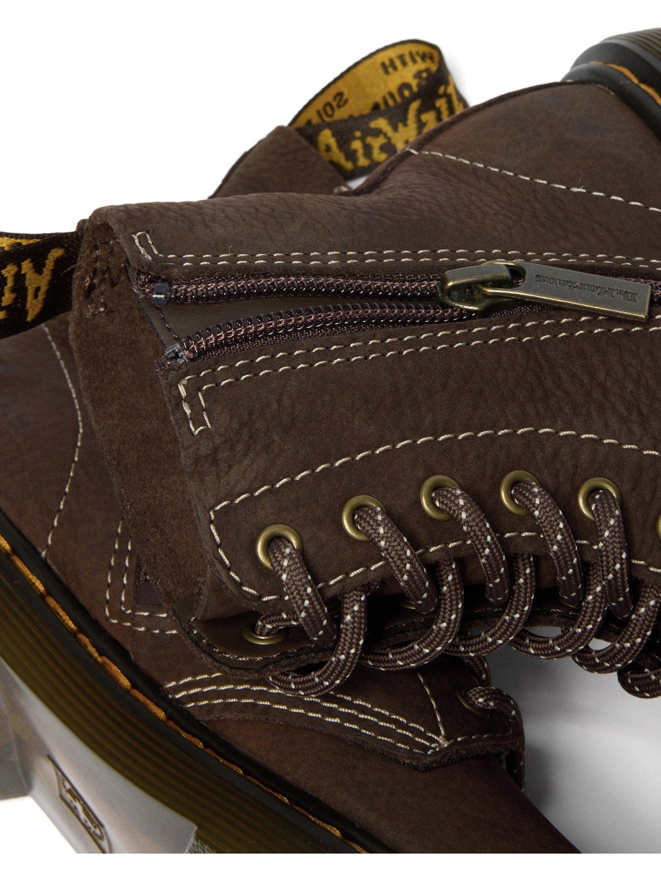 Image 6 of 7 of Dr Martens Junior 1460 Pascal J 8 Eye Boot Dark Brown Tumbled Nubuck