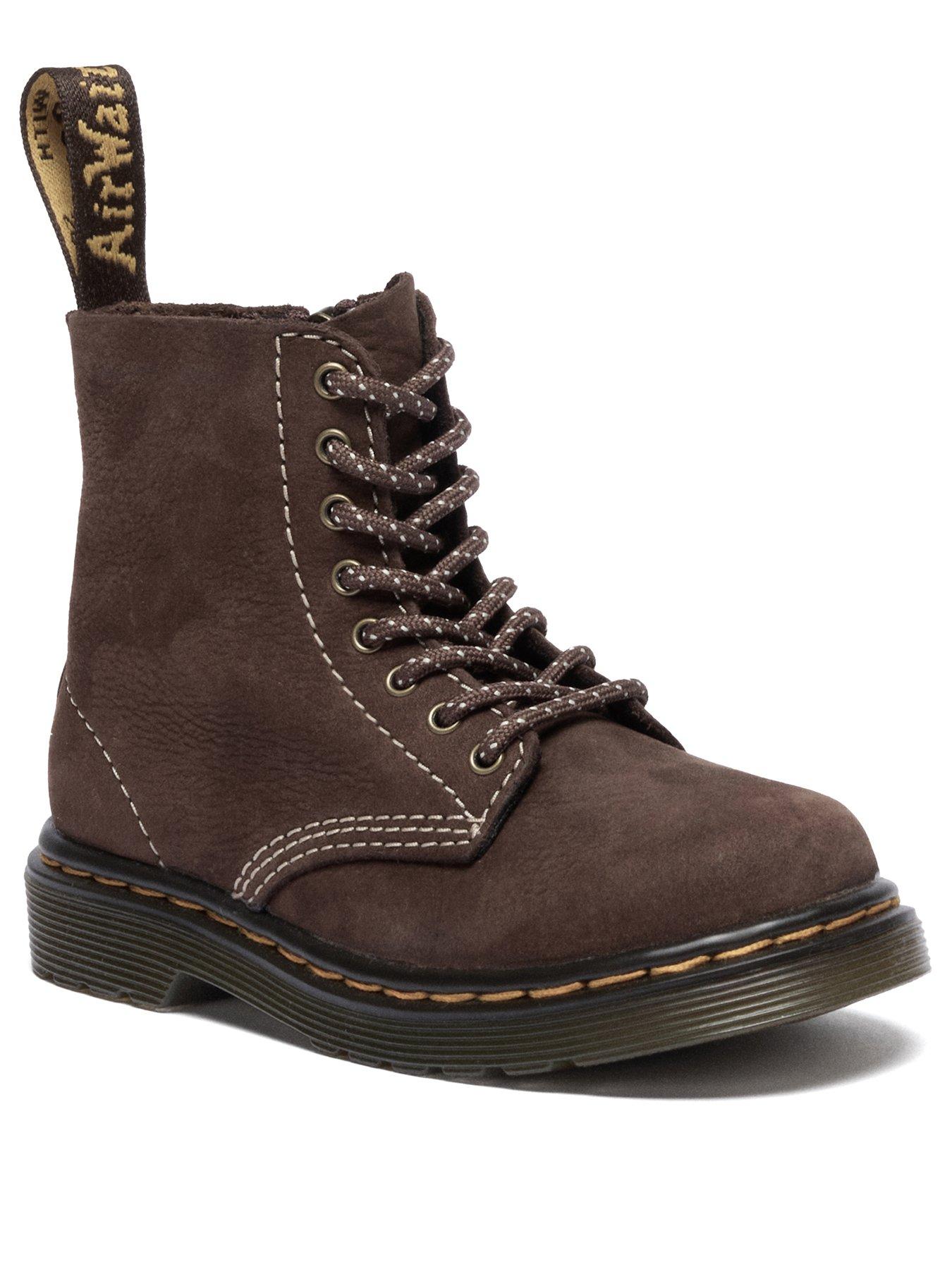 Image 2 of 7 of Dr Martens Toddler 1460 Pascal Tumbled Nubuck Lace-up Boot - Dark Brown