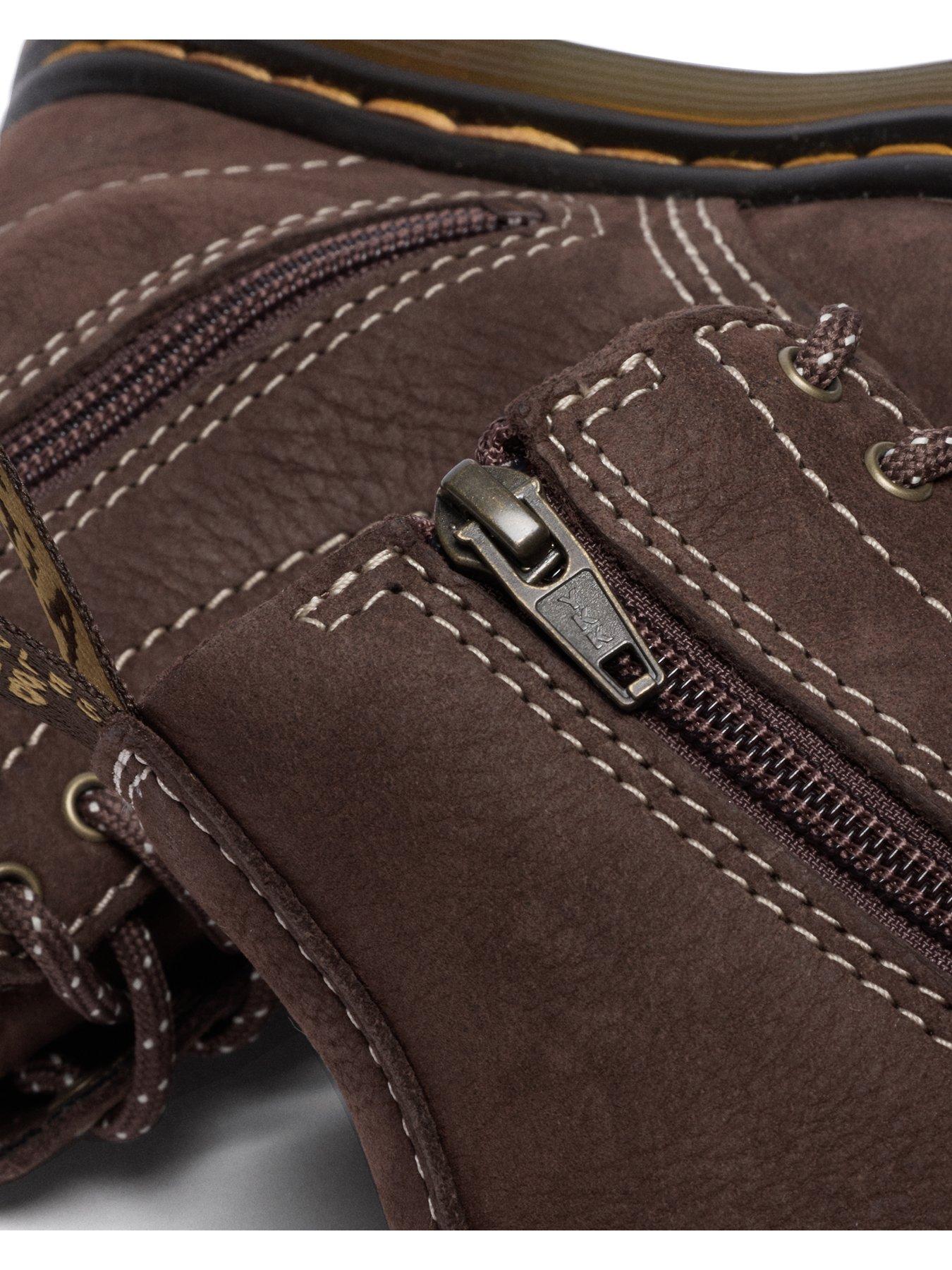 Image 6 of 7 of Dr Martens Toddler 1460 Pascal Tumbled Nubuck Lace-up Boot - Dark Brown