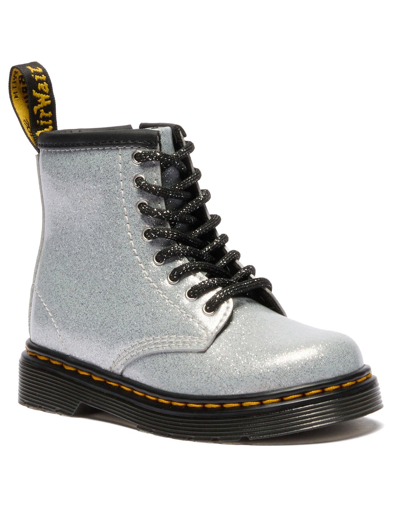 Image 2 of 7 of Dr Martens Toddler 1460 Glitter Lace-up Boot - Silver