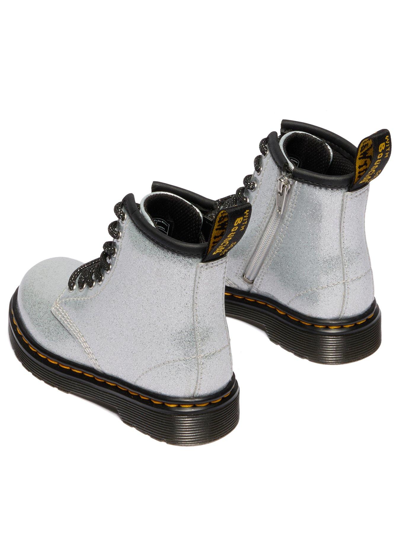 Image 3 of 7 of Dr Martens Toddler 1460 Glitter Lace-up Boot - Silver