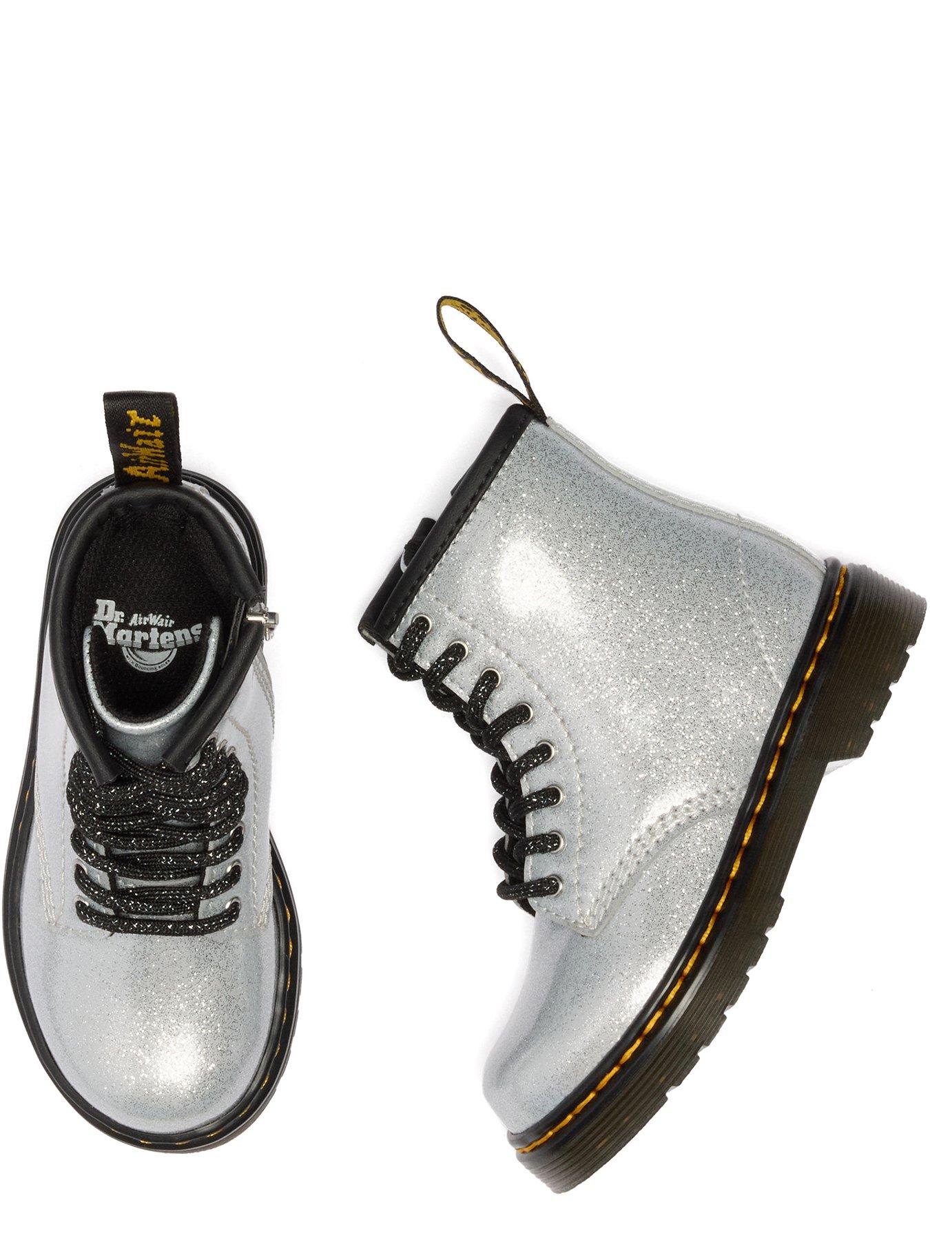 Image 4 of 7 of Dr Martens Toddler 1460 Glitter Lace-up Boot - Silver