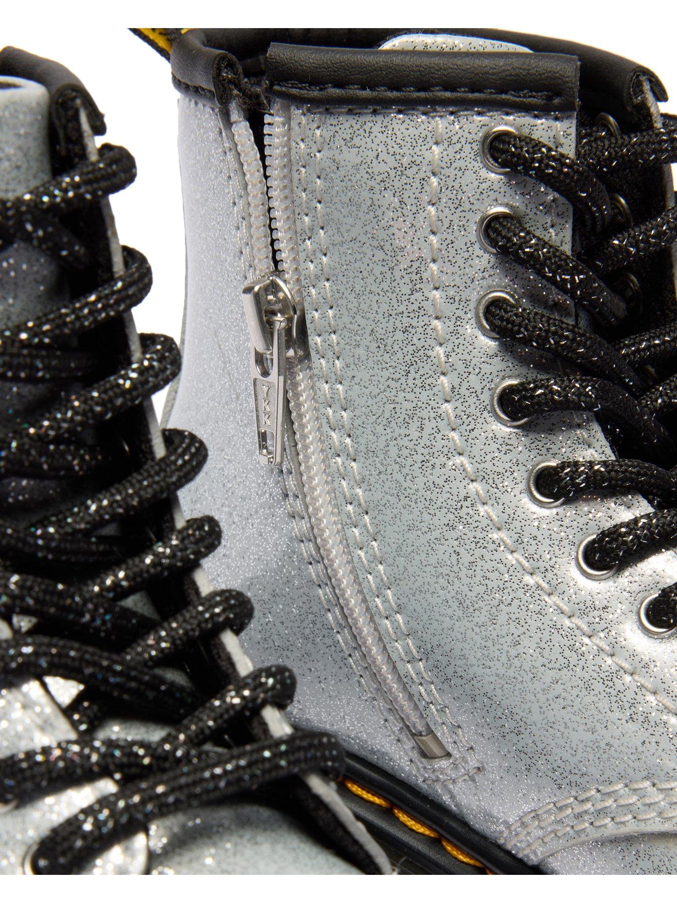 Image 6 of 7 of Dr Martens Toddler 1460 Glitter Lace-up Boot - Silver