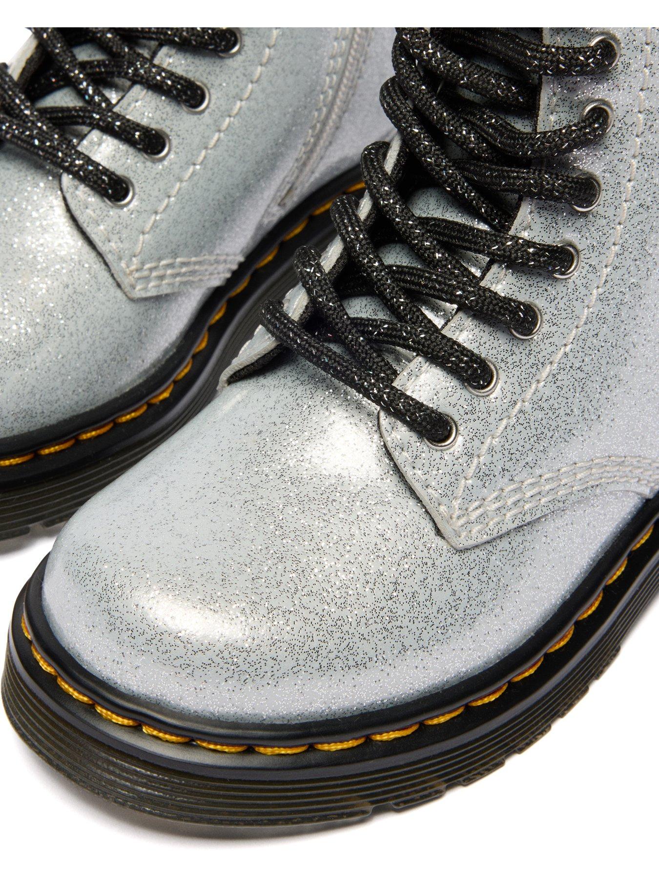 Image 7 of 7 of Dr Martens Toddler 1460 Glitter Lace-up Boot - Silver