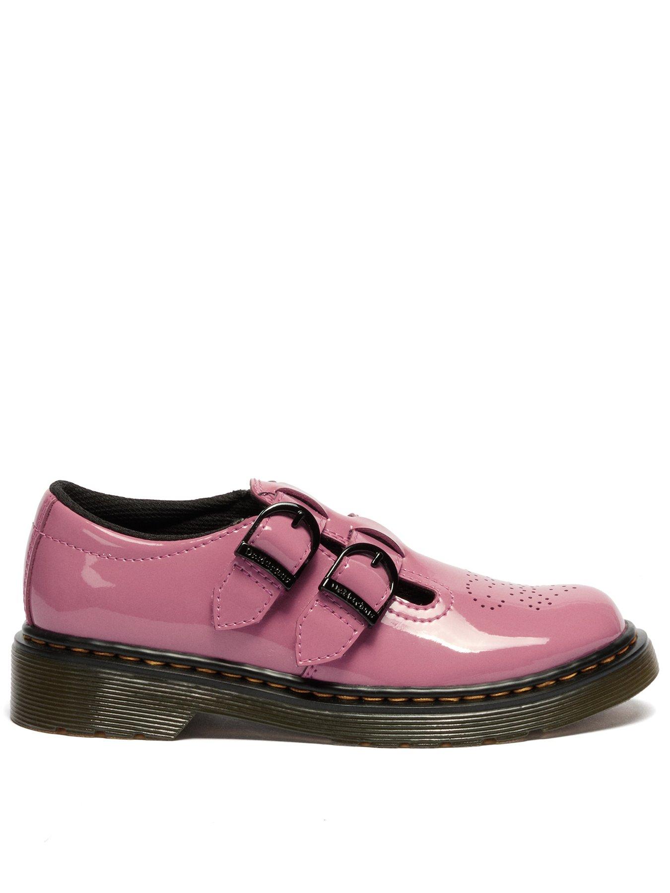 Dr Martens Junior 8065 T-bar Patent Leather Shoe - Pink