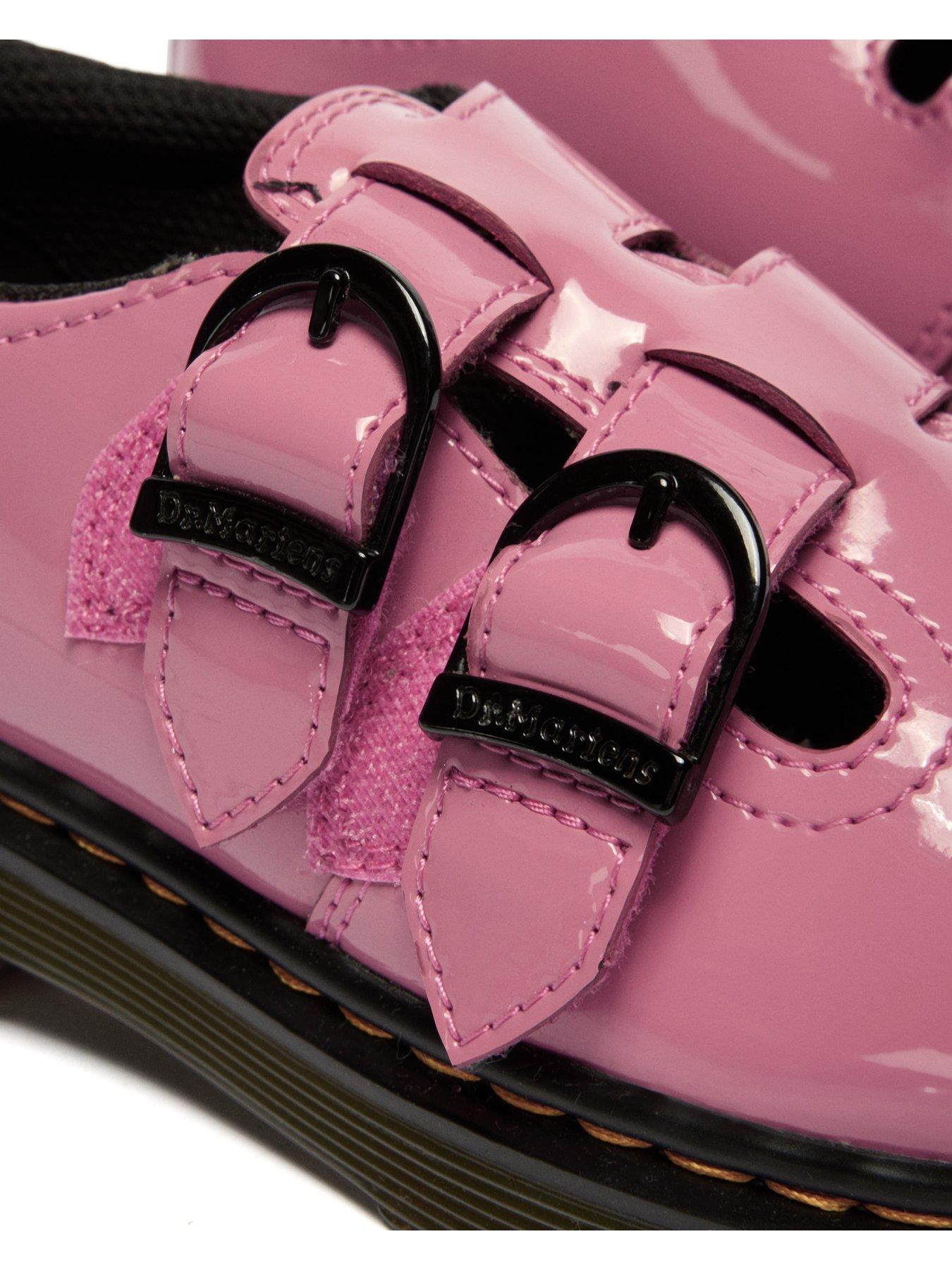 Image 6 of 7 of Dr Martens Junior 8065 T-bar Patent Leather Shoe - Pink