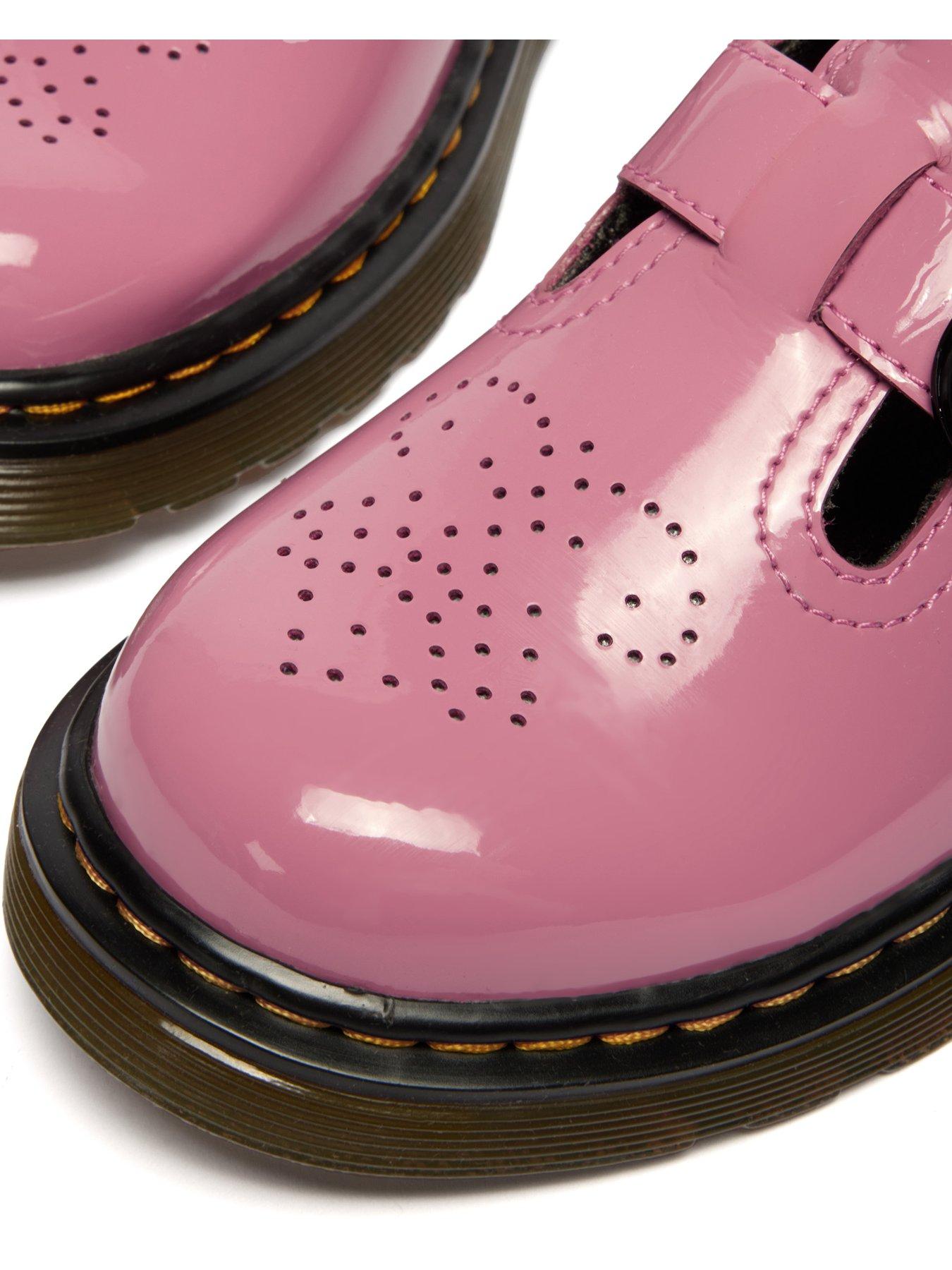 Image 7 of 7 of Dr Martens Junior 8065 T-bar Patent Leather Shoe - Pink