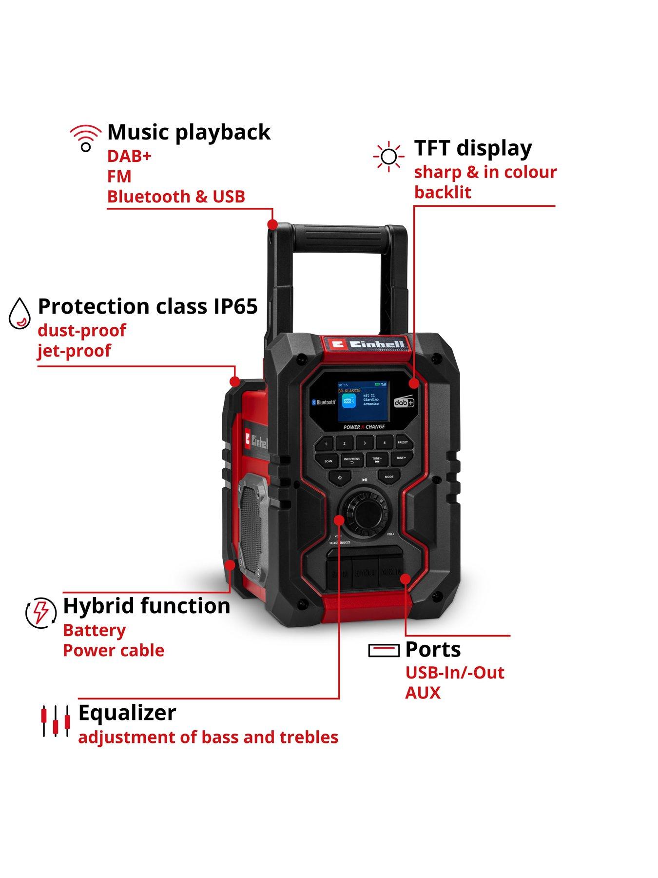 Image 2 of 8 of Einhell PXC 18V DAB BT Site Radio, Body Only