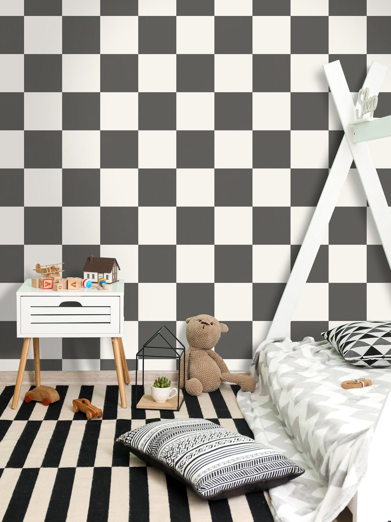 Holden Decor Check This Out! Charcoal Wallpaper