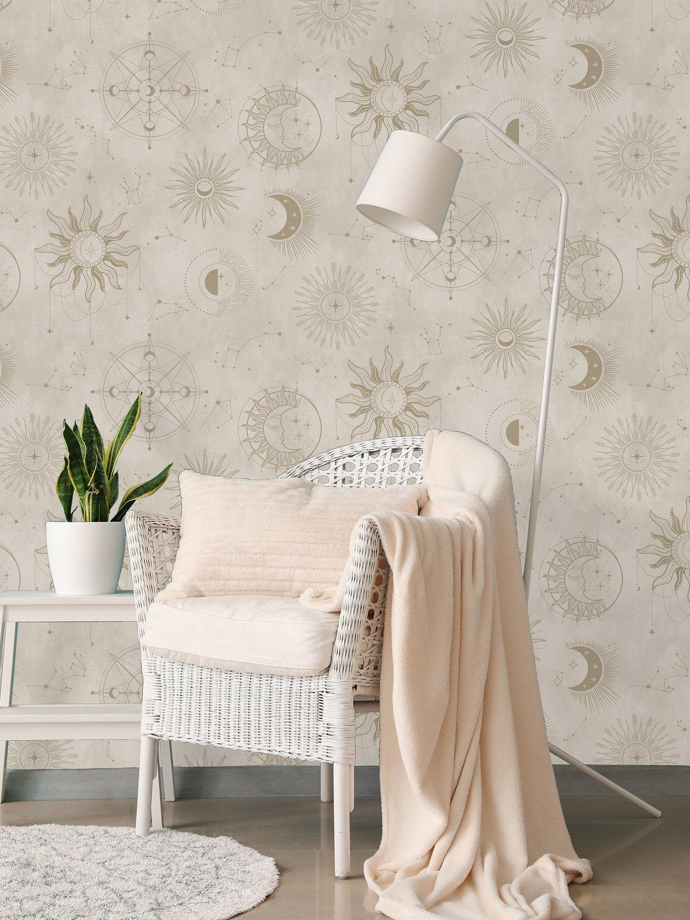 Image 1 of 6 of Holden Decor Cosmic Cream Gold Wallpaper