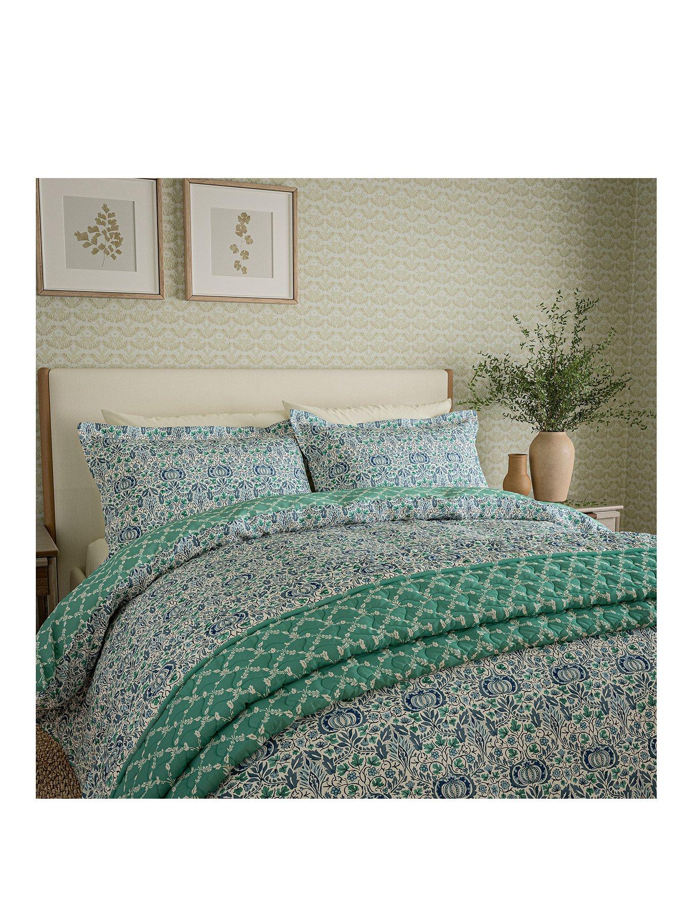 Image 2 of 4 of Morris & Co Little Chintz Cover Set Blue