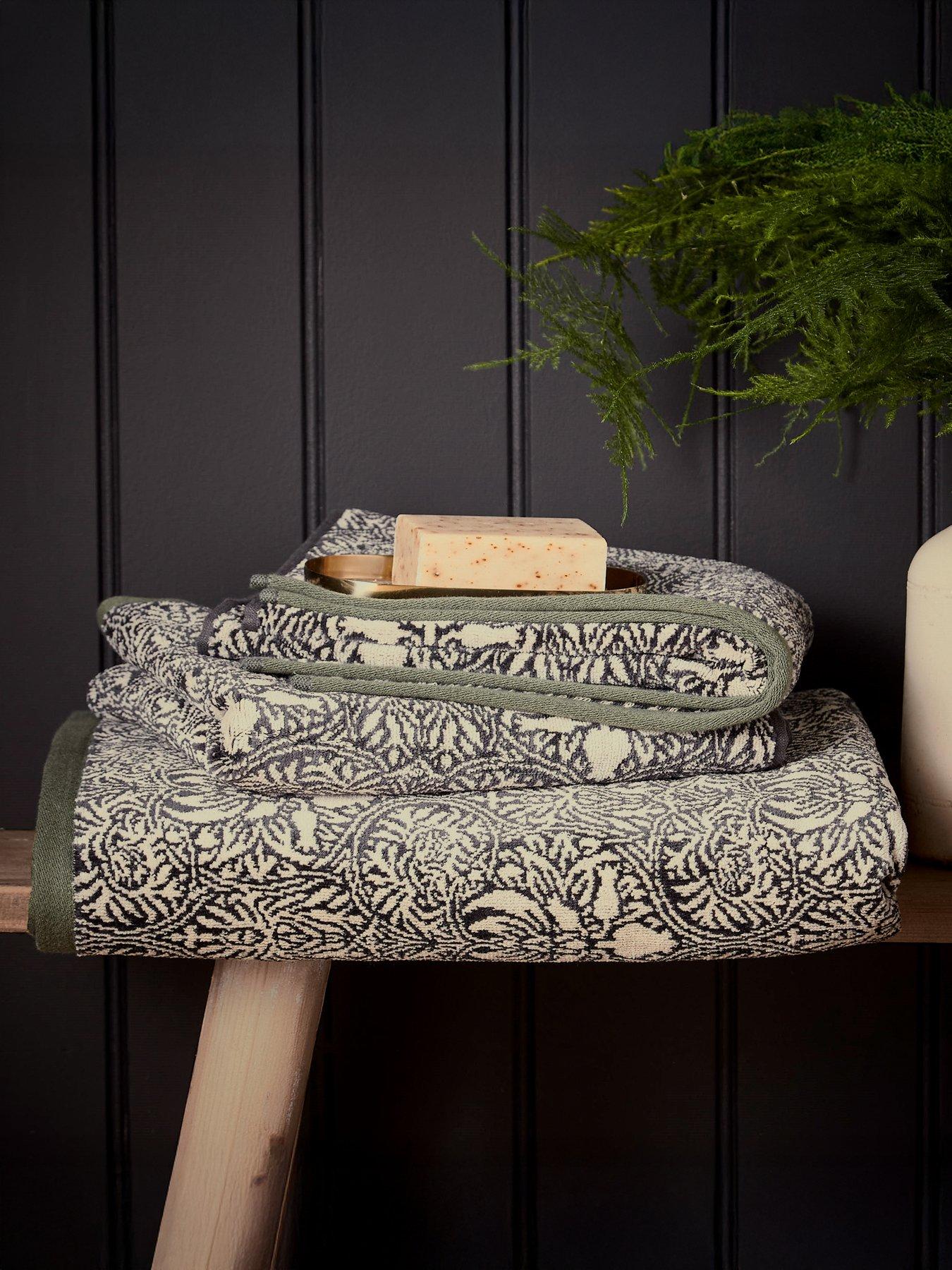 Morris & Co Crown Imperial Towel Collection Charcoal