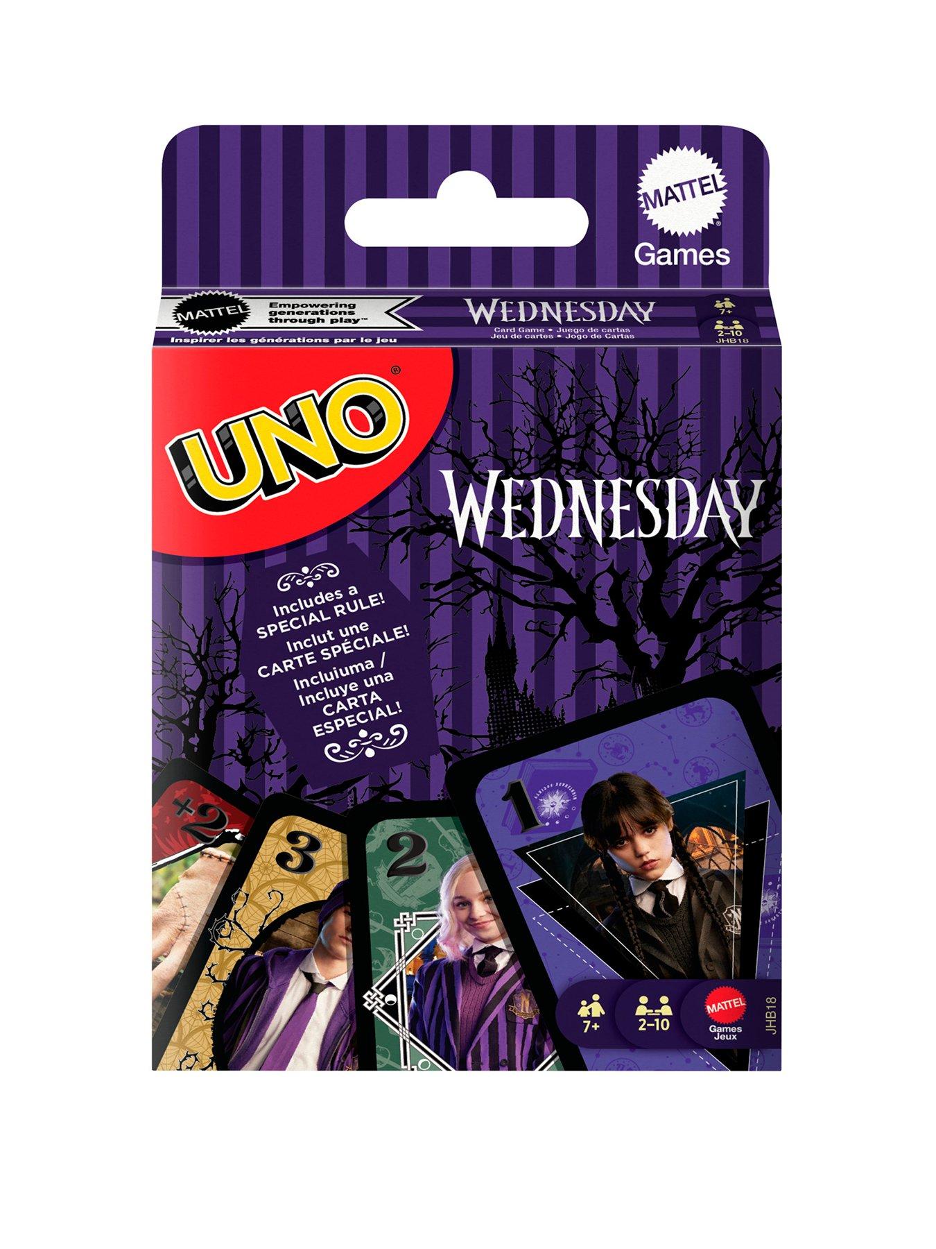 Uno Wednesday Card Game for Kid, Adult  &  Family Nights, Toy Collectible Inspired by the Series