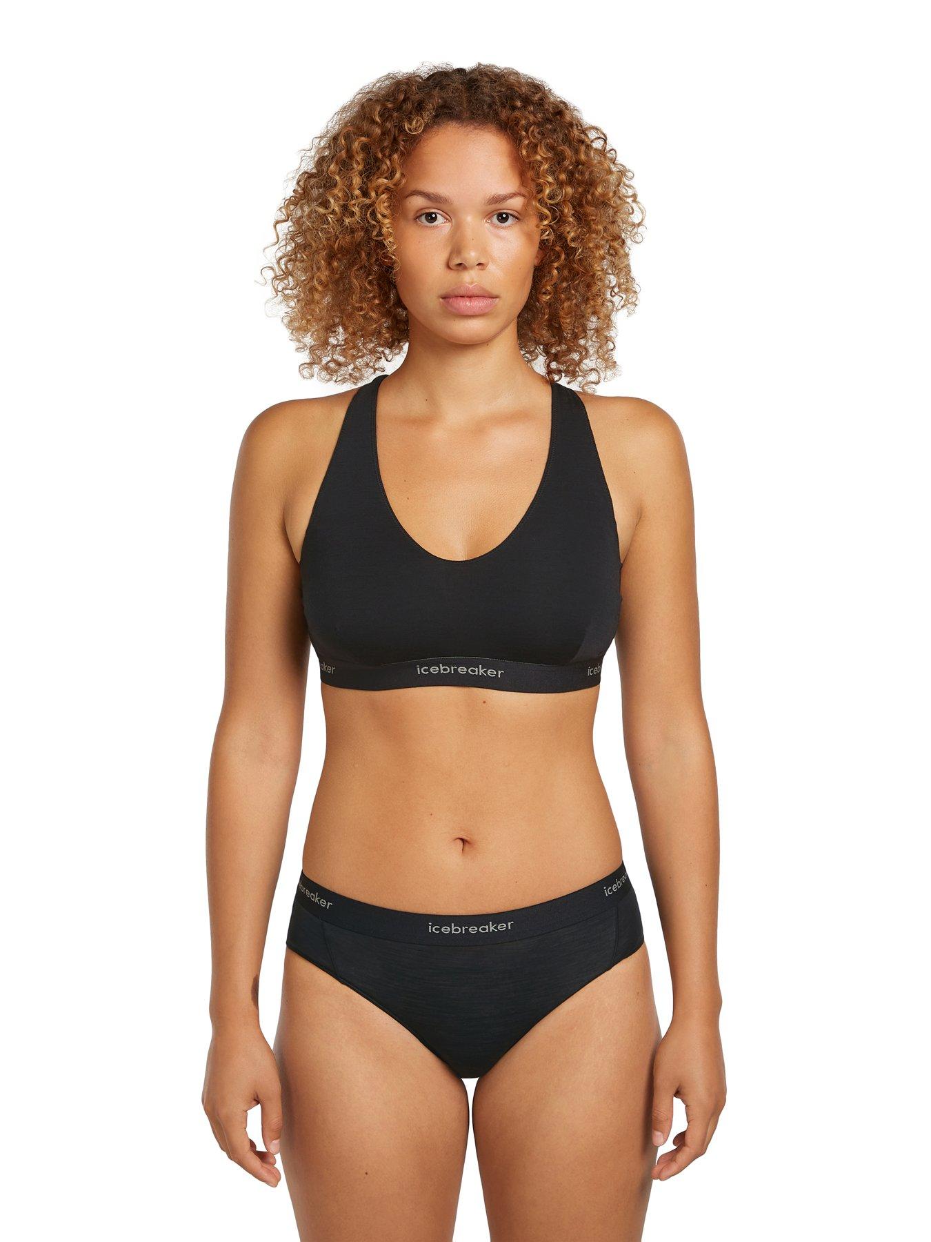 Icebreaker Womens Merino 125 Cool-lite Sprite Racerback Bra - Black